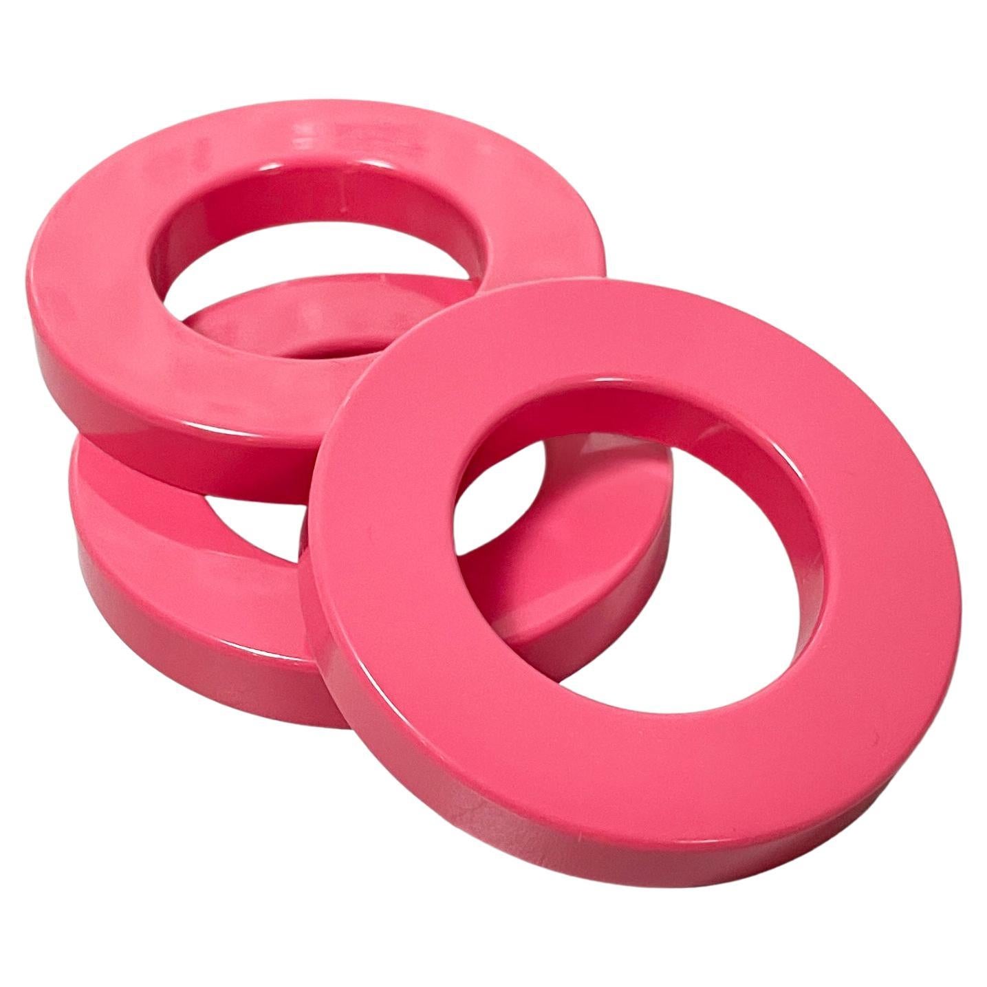 Anelli italiani moderni di colore rosa acceso per il calendario perpetuo da parete di Ring A Date 2020