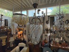 Italian Modern Bronze And Glass Lantern After Pietro Chiesa