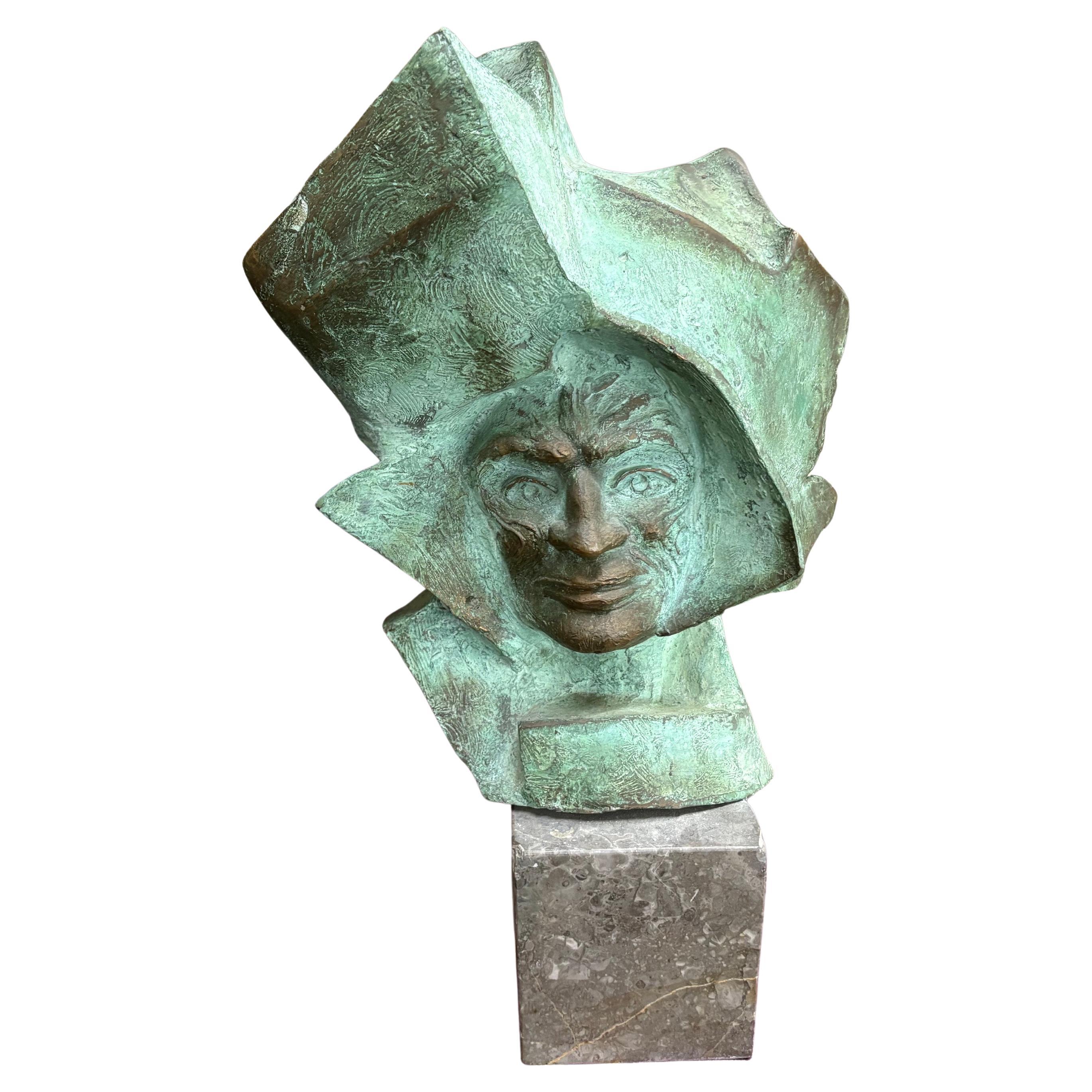 Busto moderno italiano in bronzo in vendita