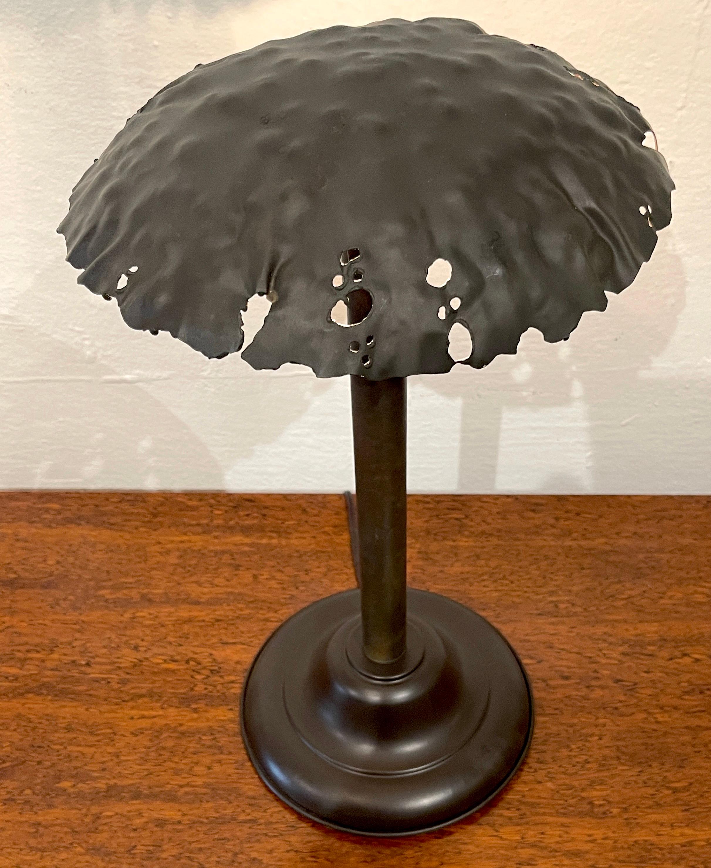 Italian Modern Bronze Mushroom Lamp For Sale 7
