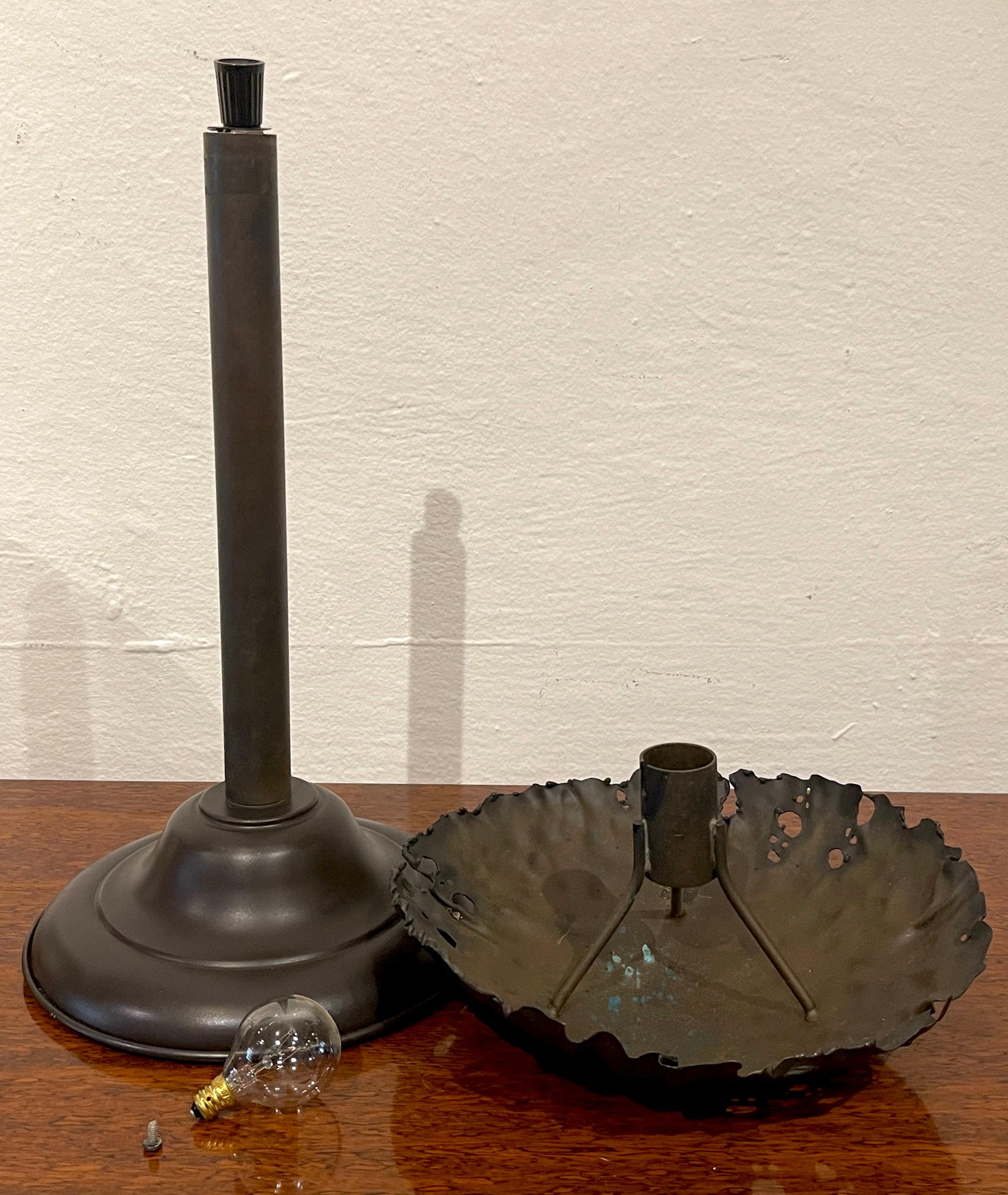 Italian Modern Bronze Mushroom Lamp For Sale 9