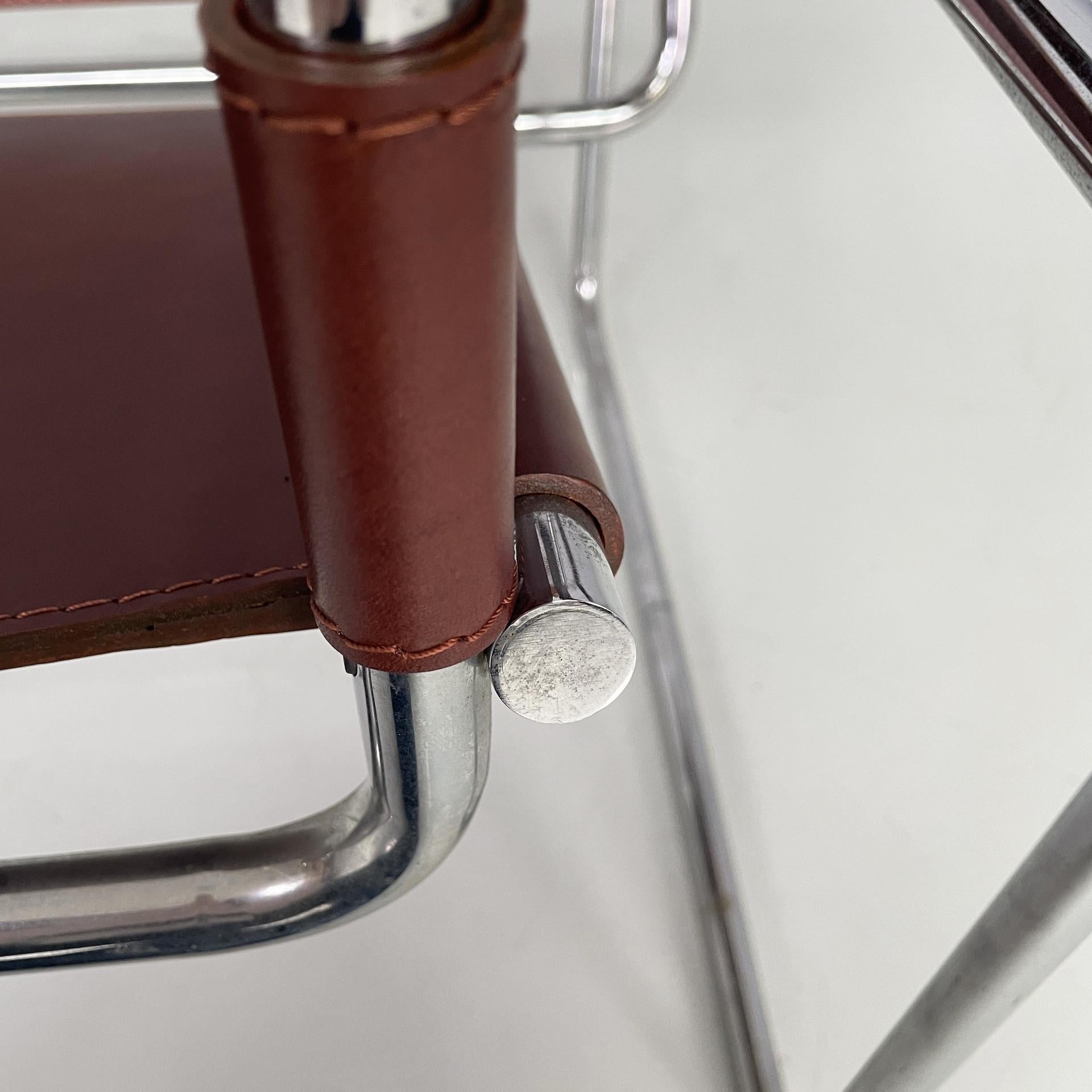 Sillones modernos italianos de color marrón Wassily de Marcel Breuer para Gavina, años 60 en venta 3