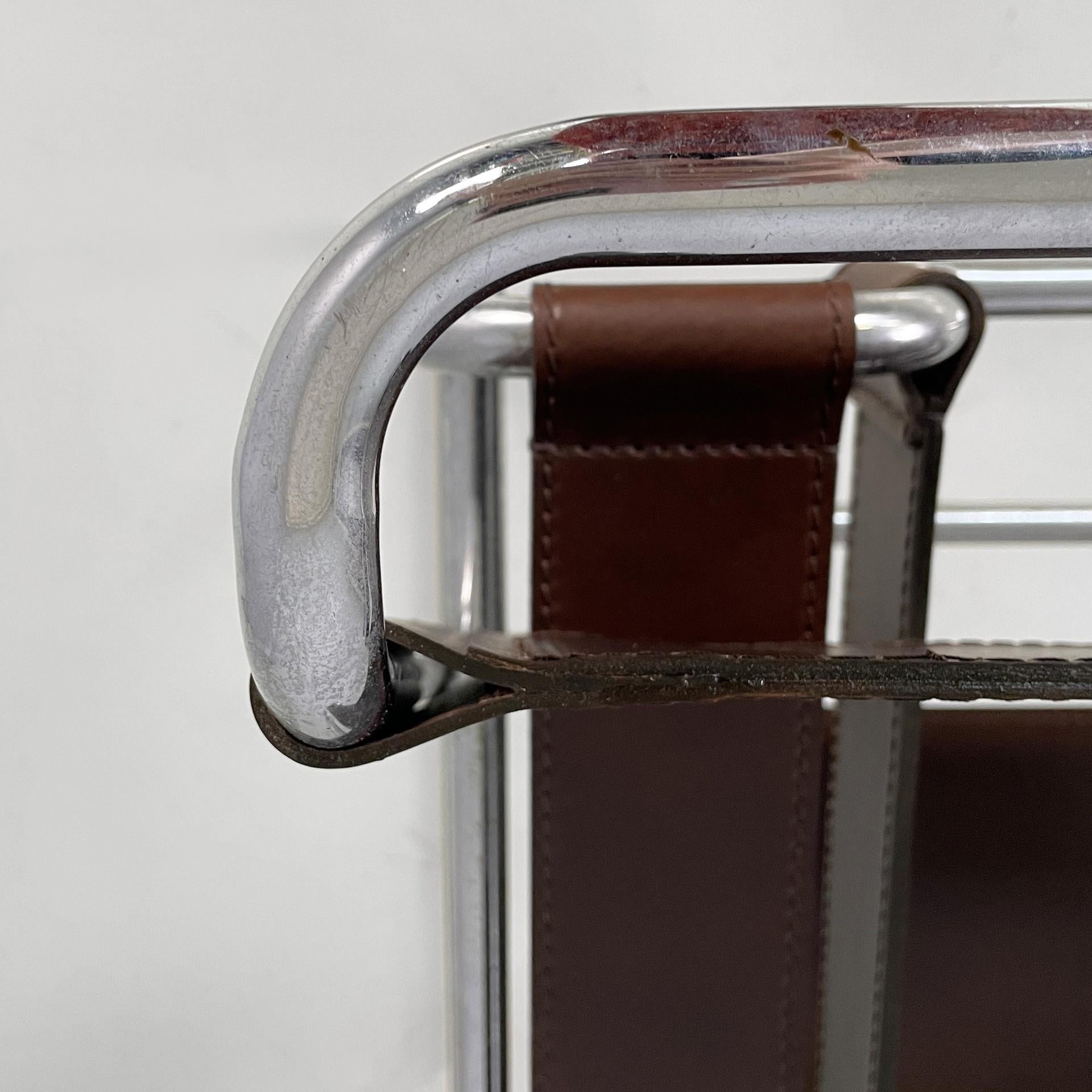Sillones modernos italianos de color marrón Wassily de Marcel Breuer para Gavina, años 60 en venta 3