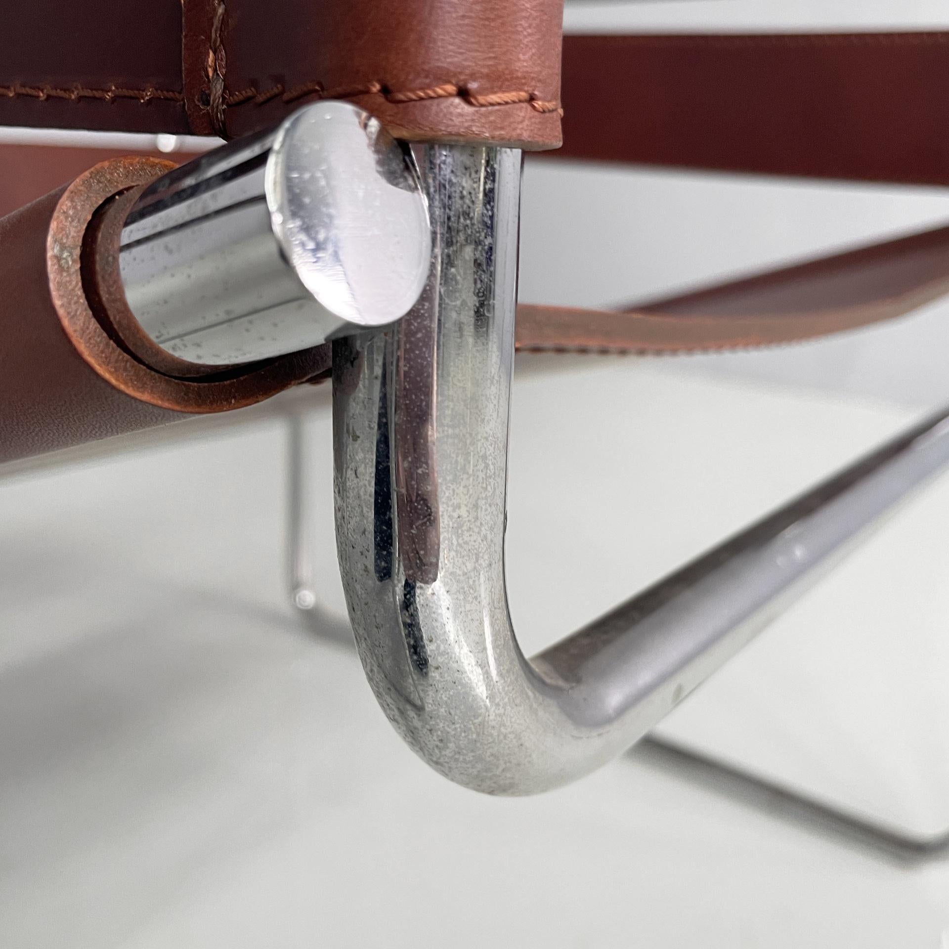 Sillones modernos italianos de color marrón Wassily de Marcel Breuer para Gavina, años 60 en venta 4