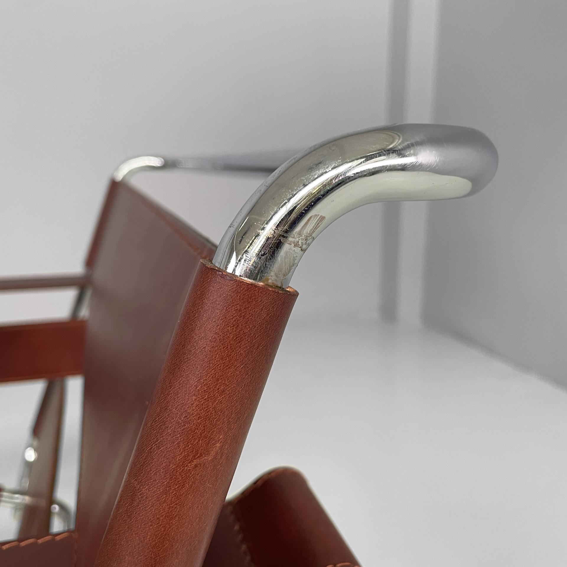 Sillones modernos italianos de color marrón Wassily de Marcel Breuer para Gavina, años 60 en venta 7