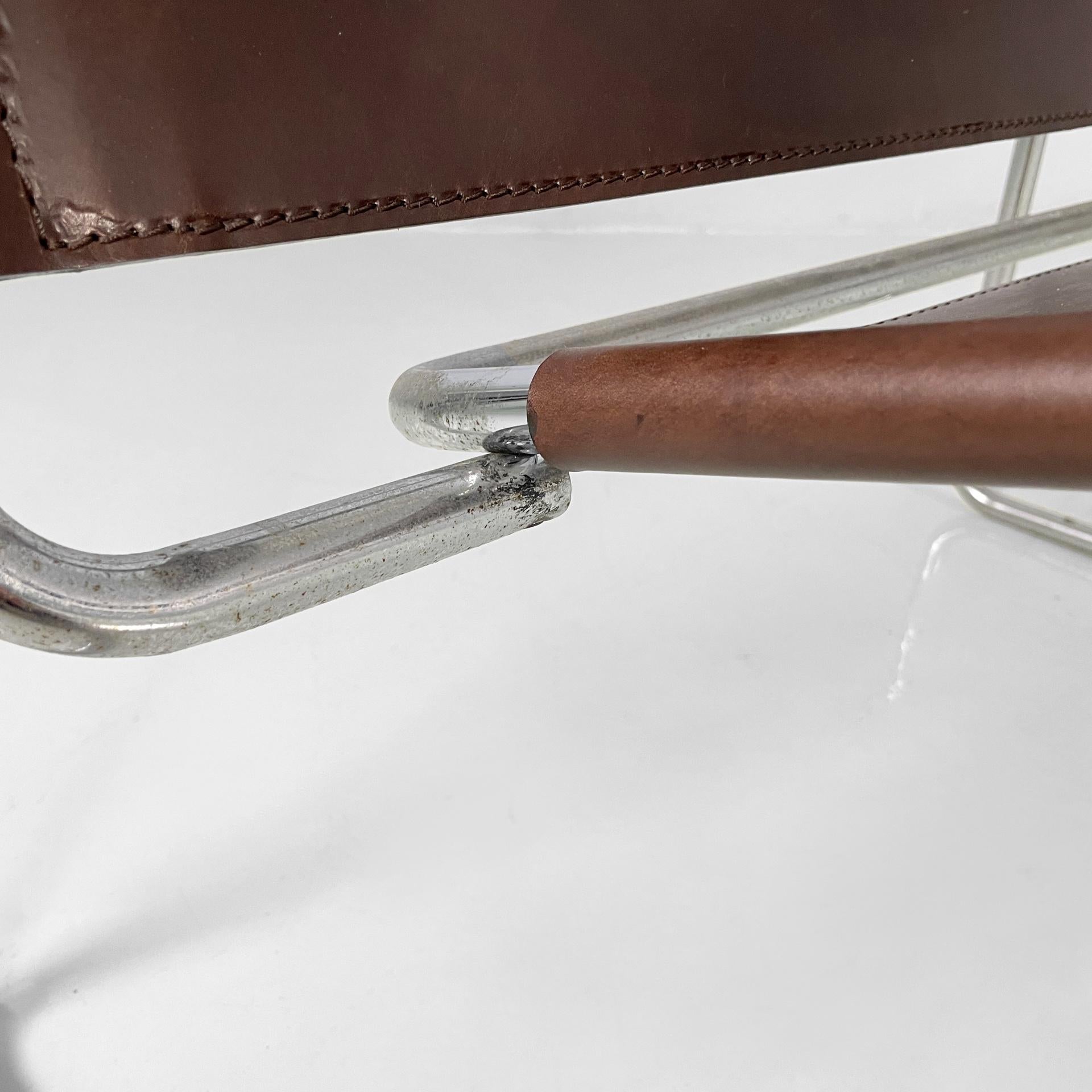 Sillones modernos italianos de color marrón Wassily de Marcel Breuer para Gavina, años 60 en venta 8