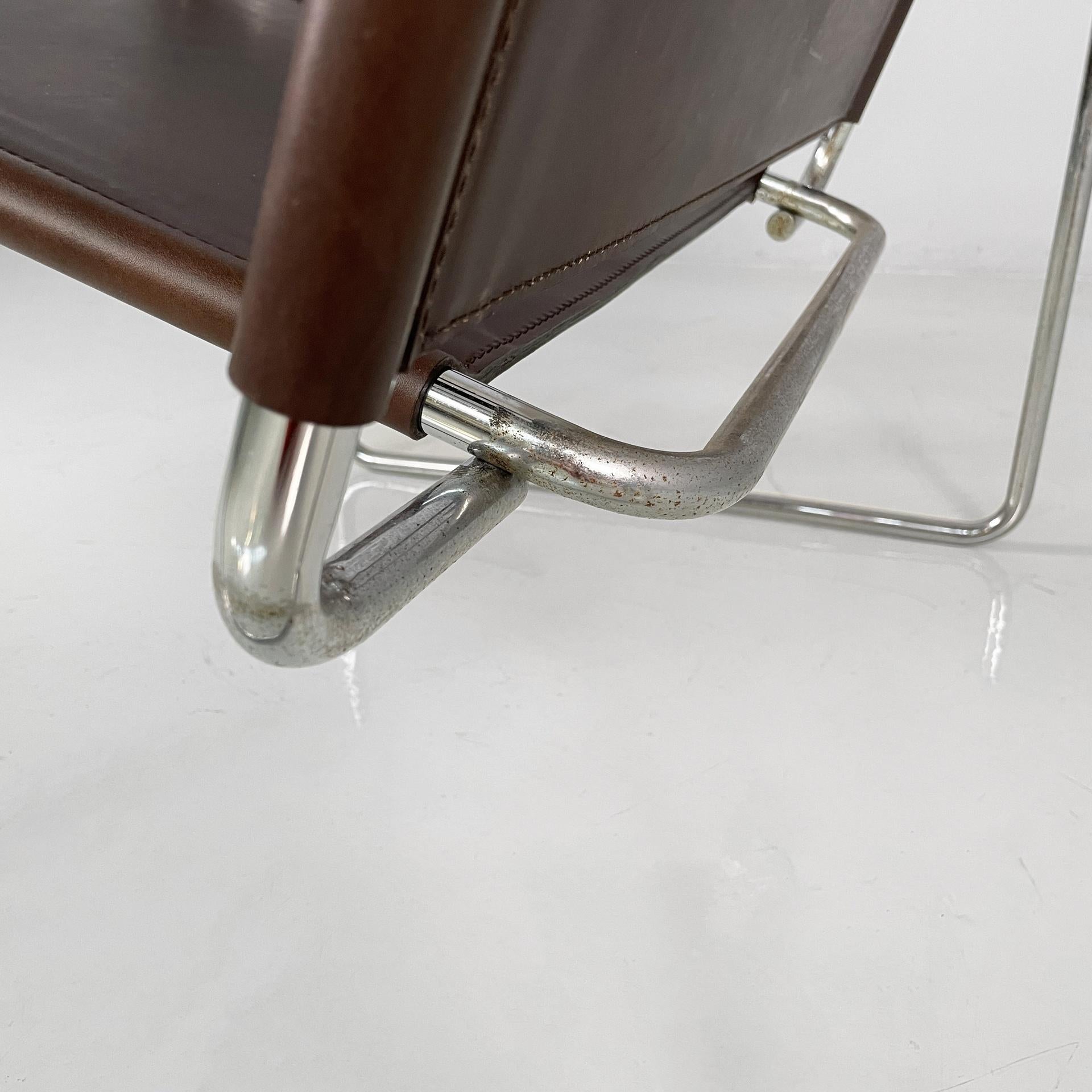 Sillones modernos italianos de color marrón Wassily de Marcel Breuer para Gavina, años 60 en venta 11