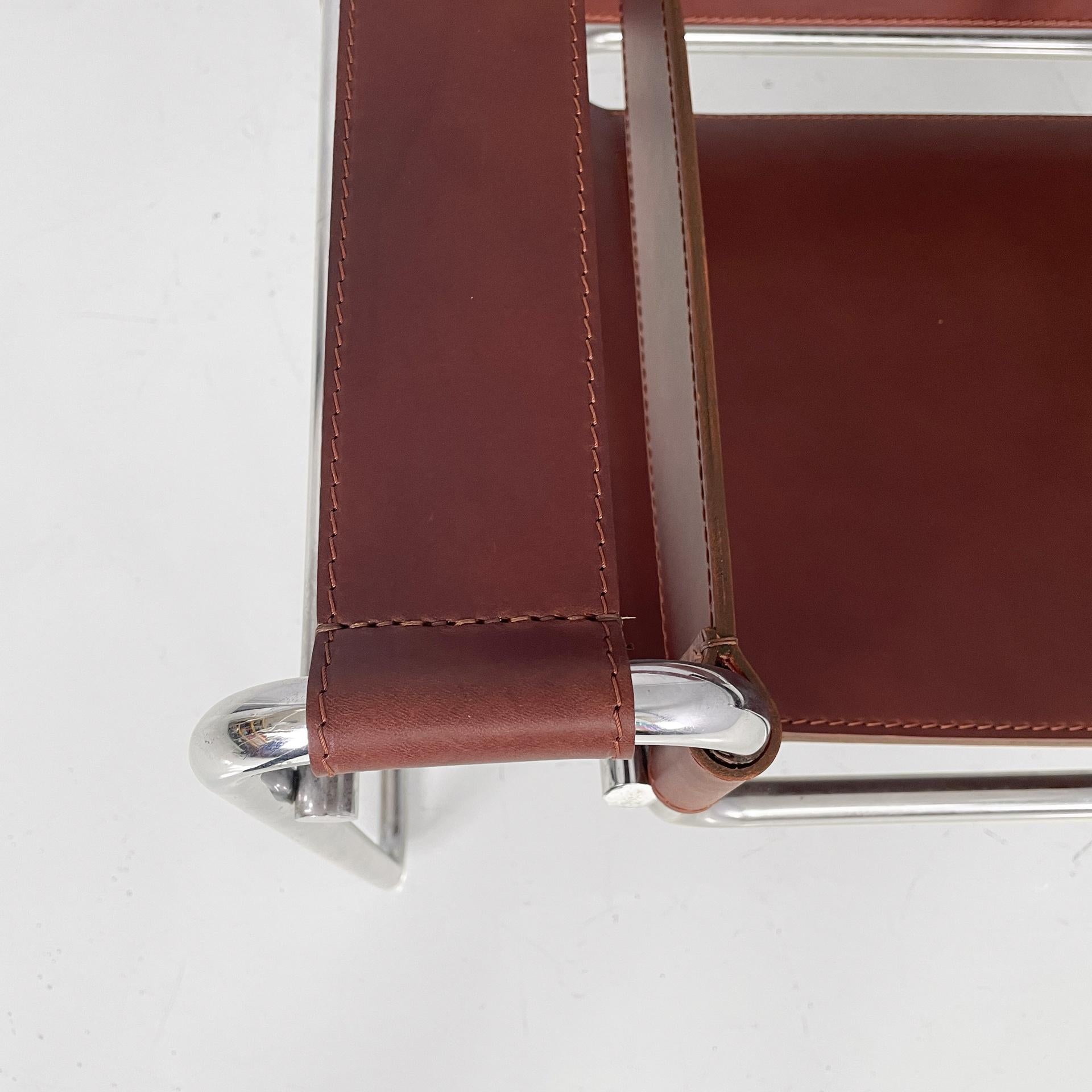 Sillones modernos italianos de color marrón Wassily de Marcel Breuer para Gavina, años 60 Acero en venta