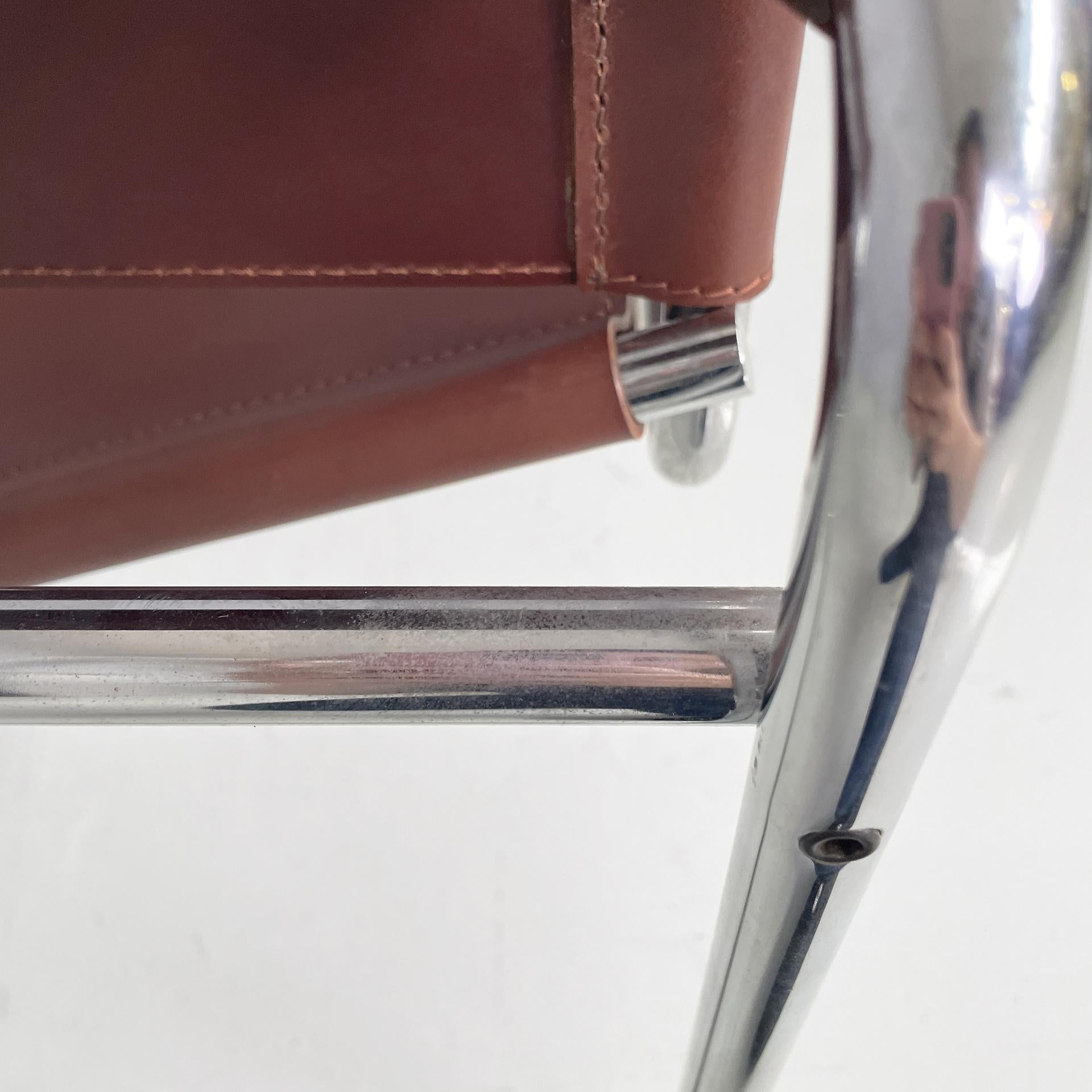 Sillones modernos italianos de color marrón Wassily de Marcel Breuer para Gavina, años 60 en venta 2