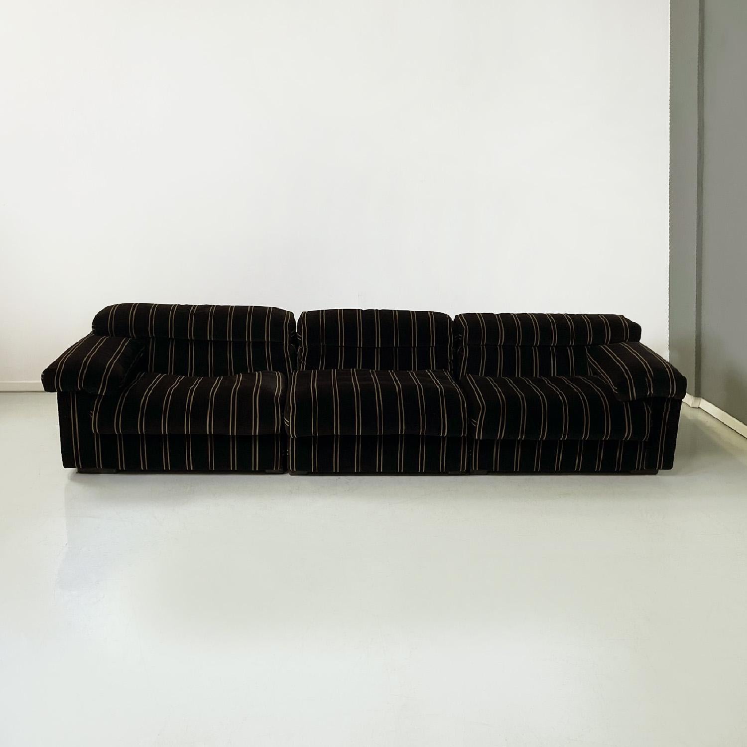 Italian modern brown Erasmo Sofa by Afra and Tobia Scarpa for B&B Italia, 1980s In Good Condition In MIlano, IT