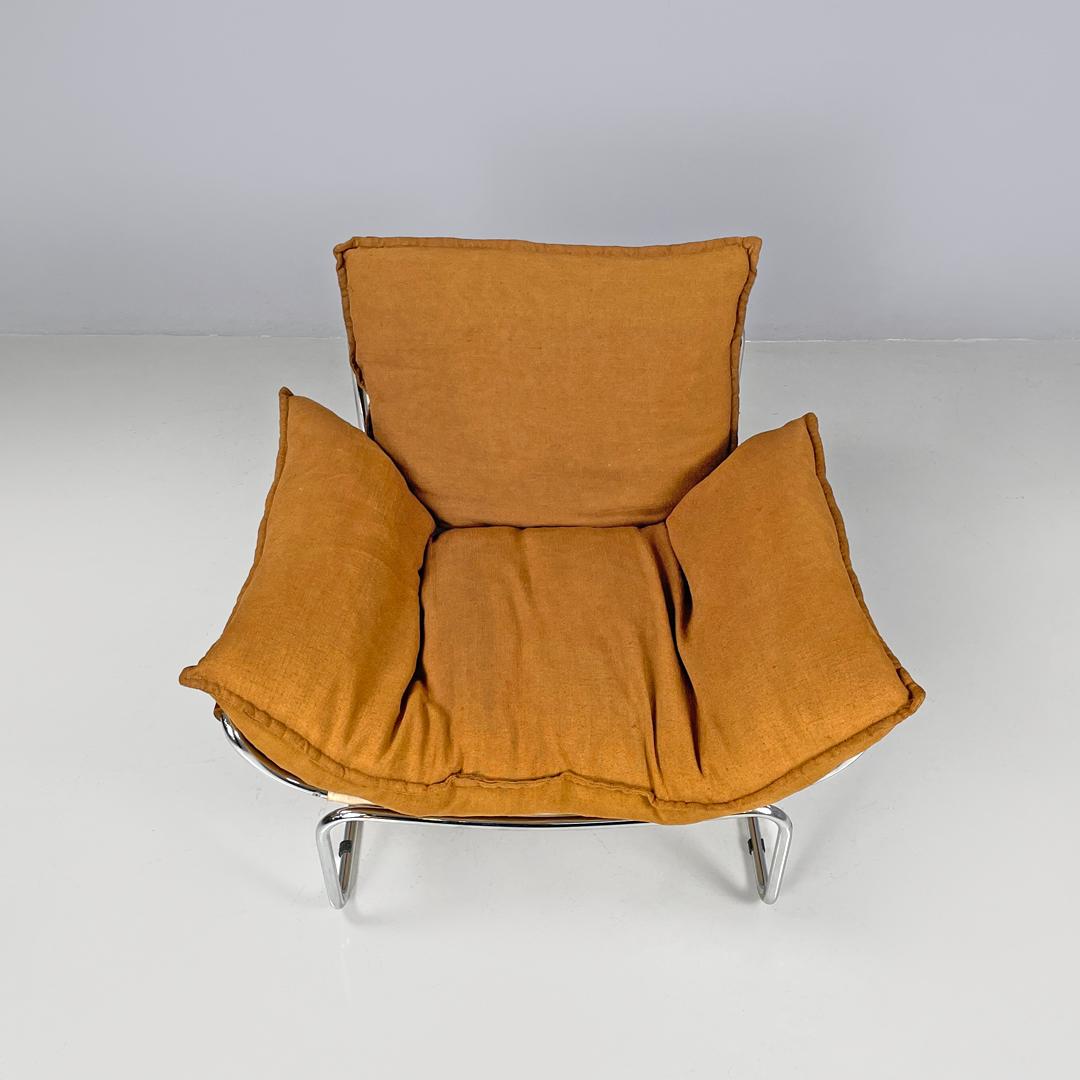 Sillón moderno italiano de tela marrón Compor S 72 de Gero para Mussi, años 70 en venta 1