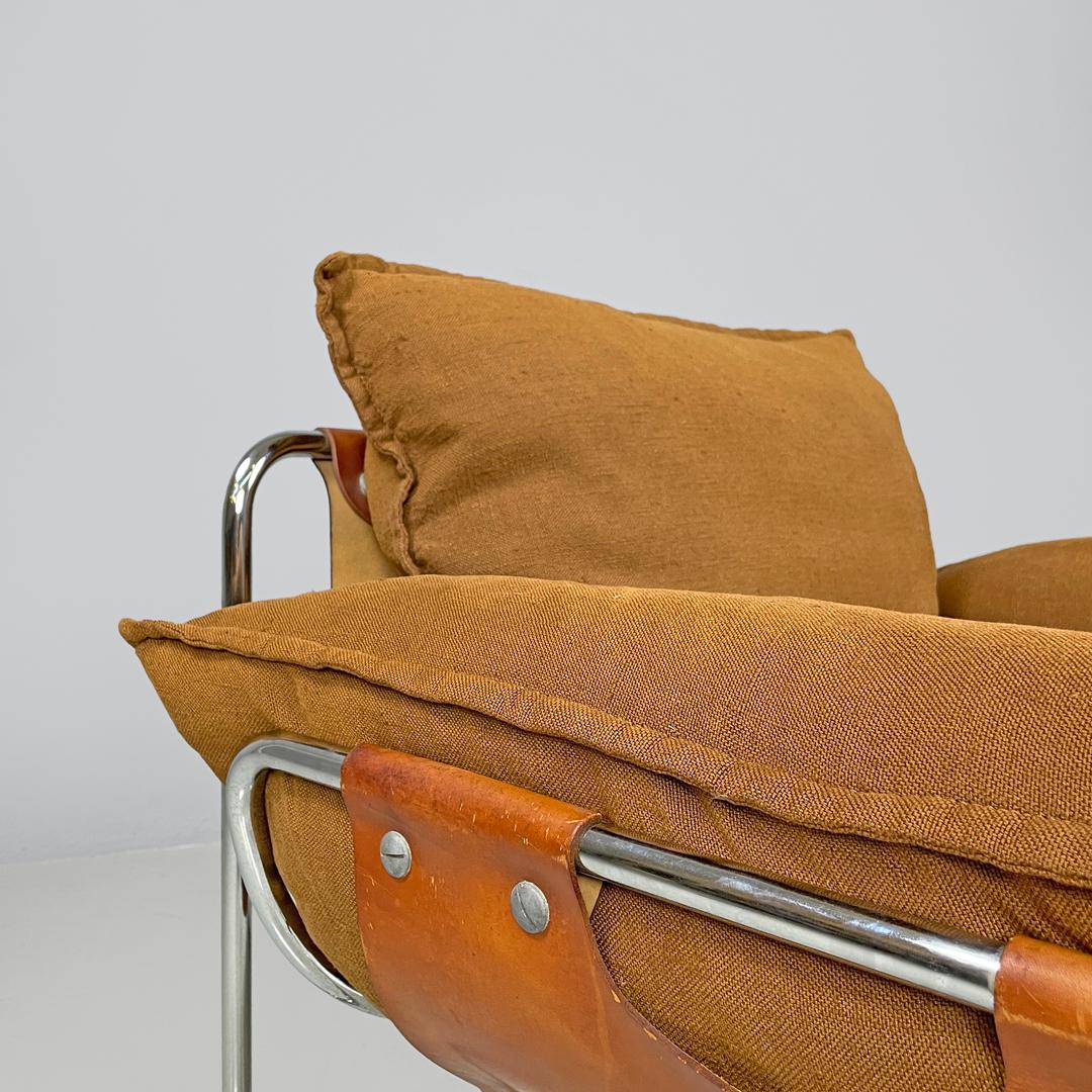 Sillón moderno italiano de tela marrón Compor S 72 de Gero para Mussi, años 70 en venta 2