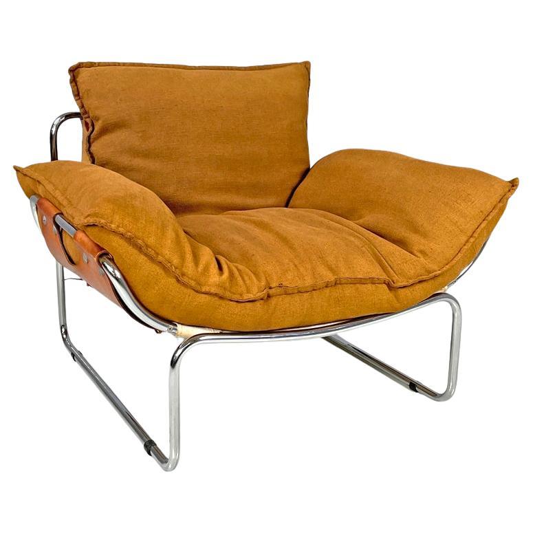 Sillón moderno italiano de tela marrón Compor S 72 de Gero para Mussi, años 70 en venta