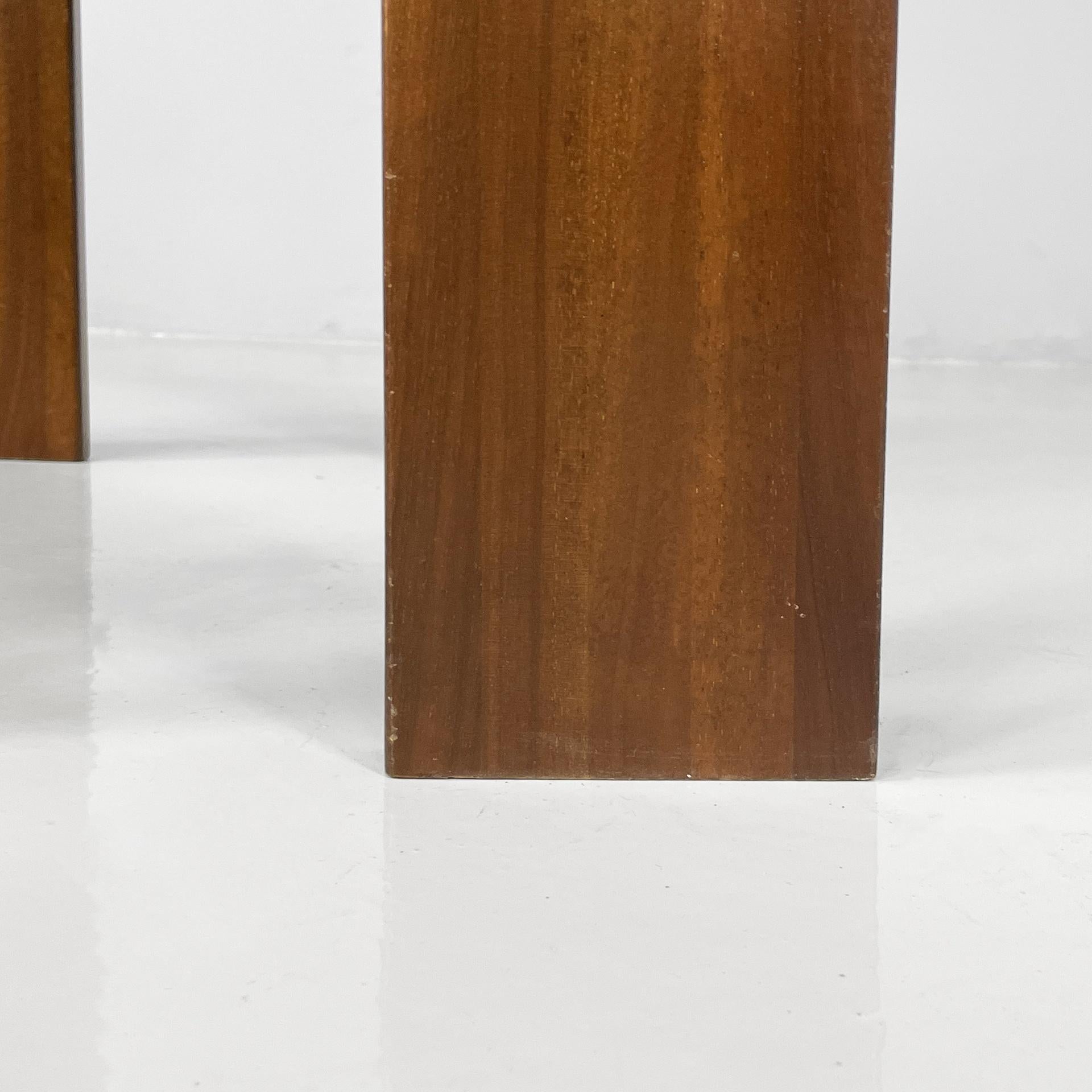 Moderne italienische Stühle aus braunem Leder und Holz von Marco Zanuso für Poggi, 1970er Jahre im Angebot 11