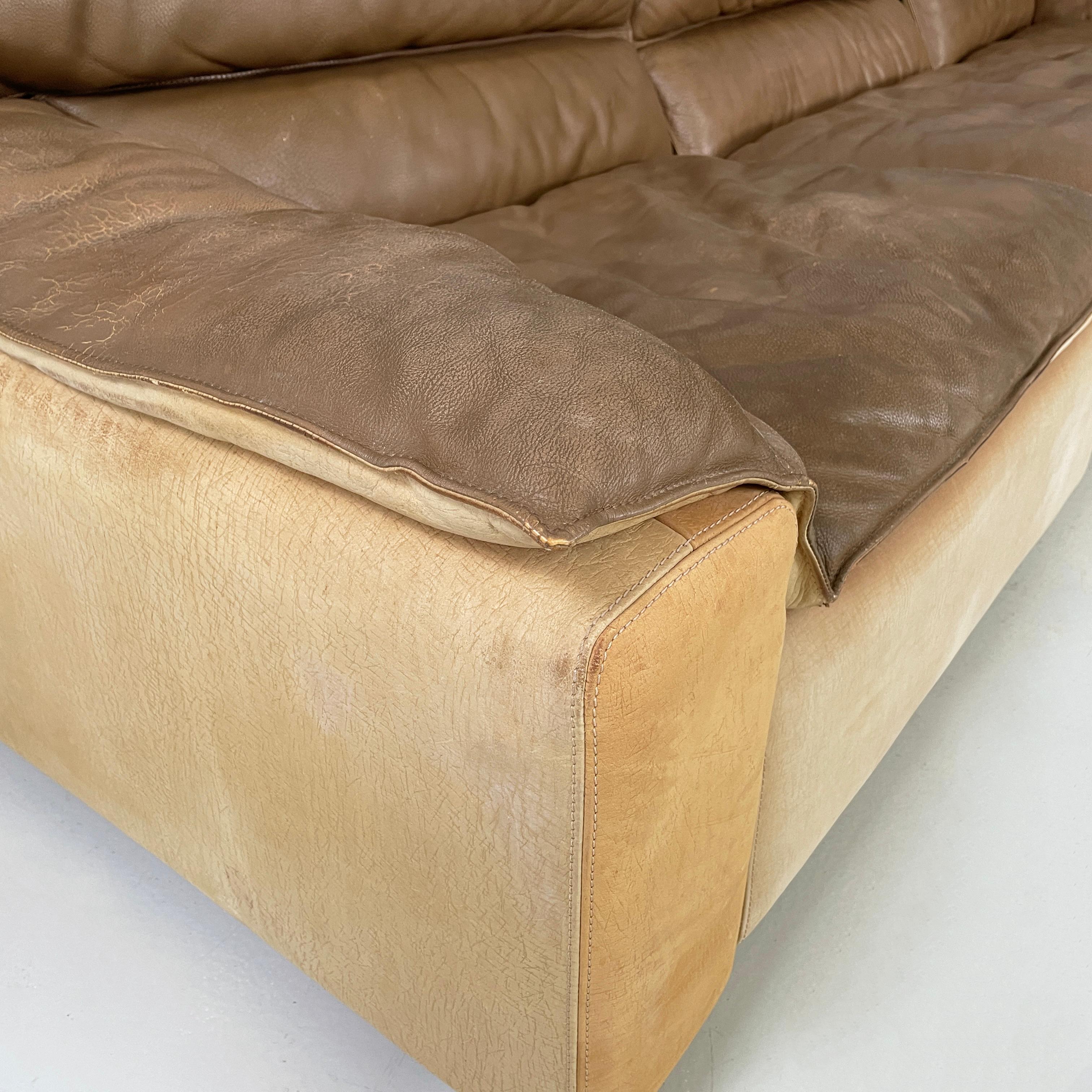 Canapé moderne italien en cuir brun Bogo Carlo Bartoli Rossi pour Albizzate, 1970 en vente 3