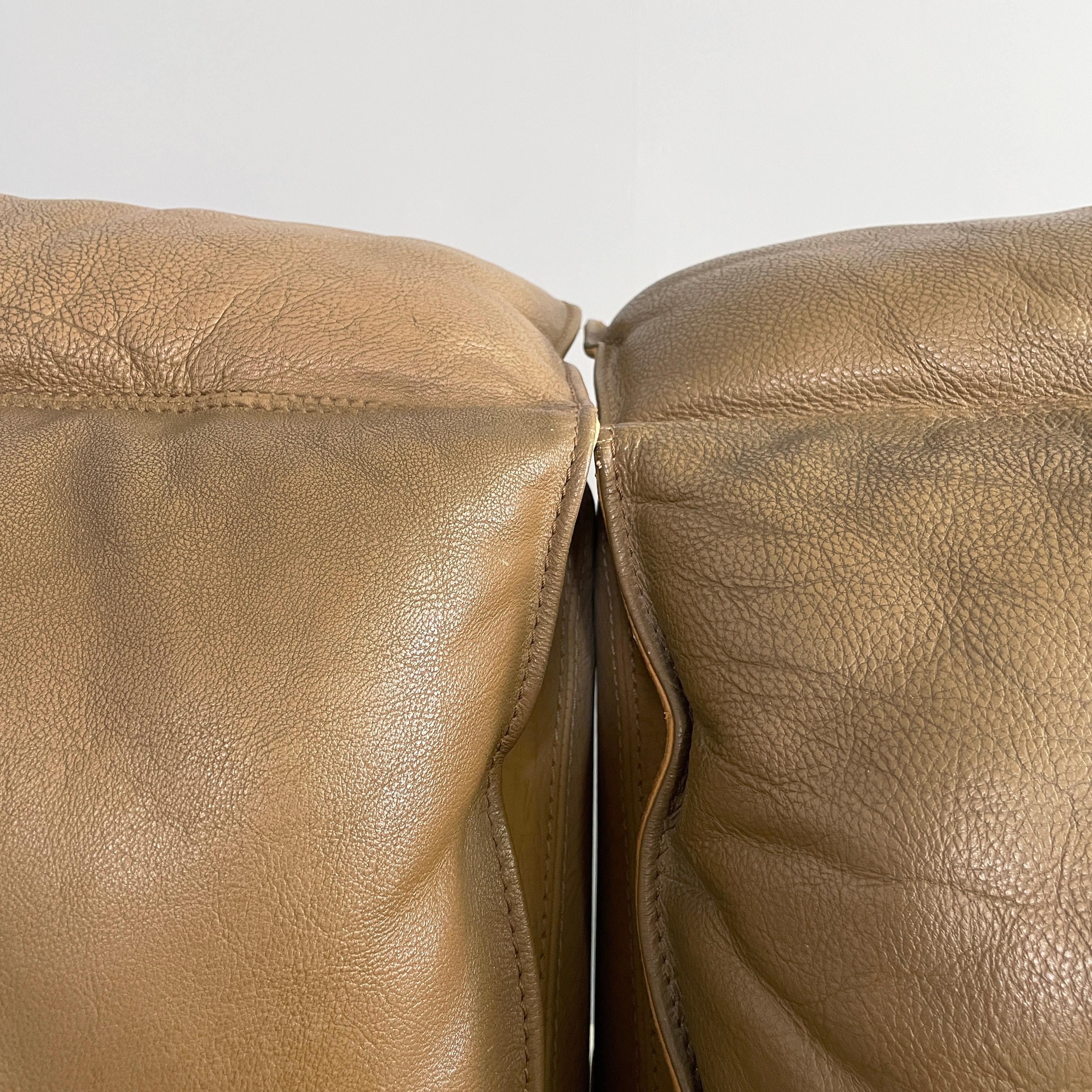 Canapé moderne italien en cuir brun Bogo Carlo Bartoli Rossi pour Albizzate, 1970 en vente 9