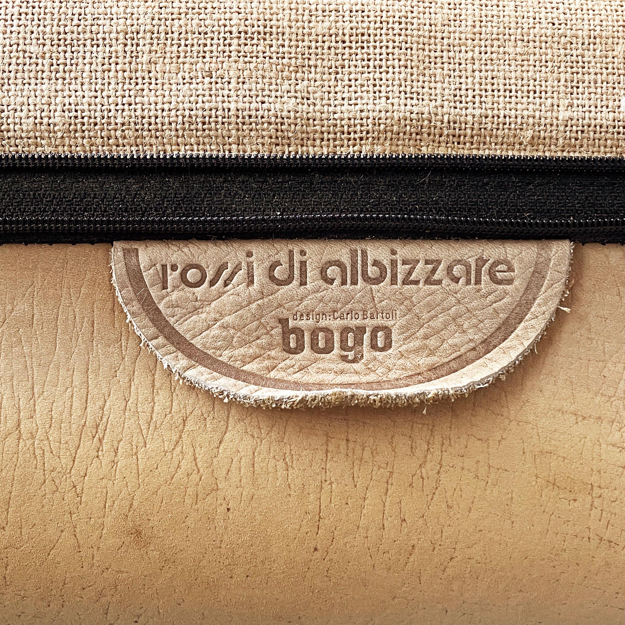 Canapé moderne italien en cuir brun Bogo Carlo Bartoli Rossi pour Albizzate, 1970 en vente 13