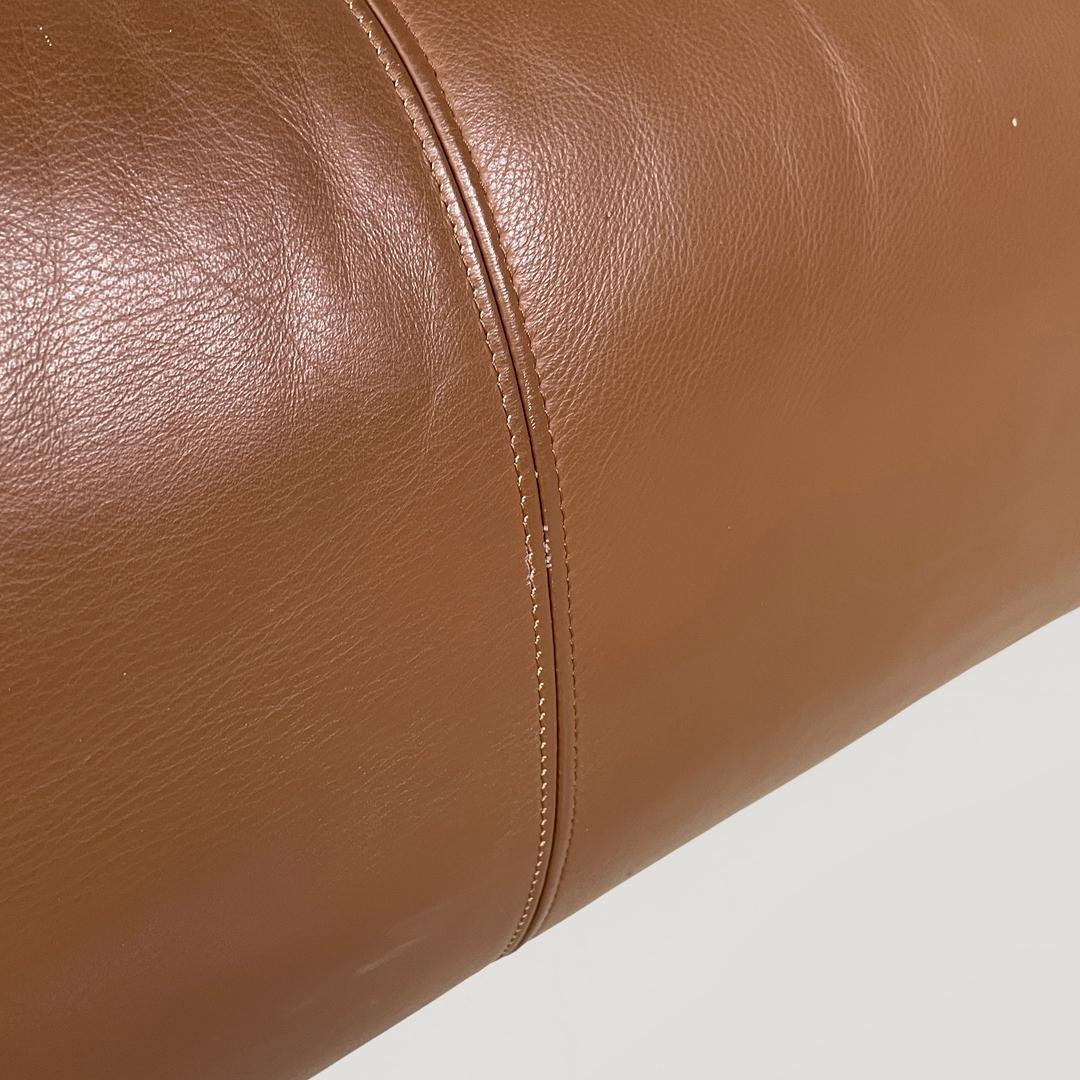 Italienisches modernes braunes Ledersofa Sesann Gianfranco Frattini für Cassina, 1970er Jahre im Angebot 7