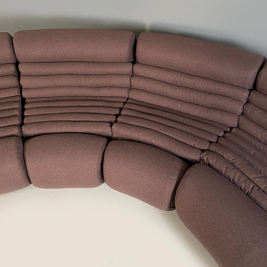 Canapé modulaire marron Carrera de style italien moderne par le groupe DDL pour BBB Bonacina, 1969 7