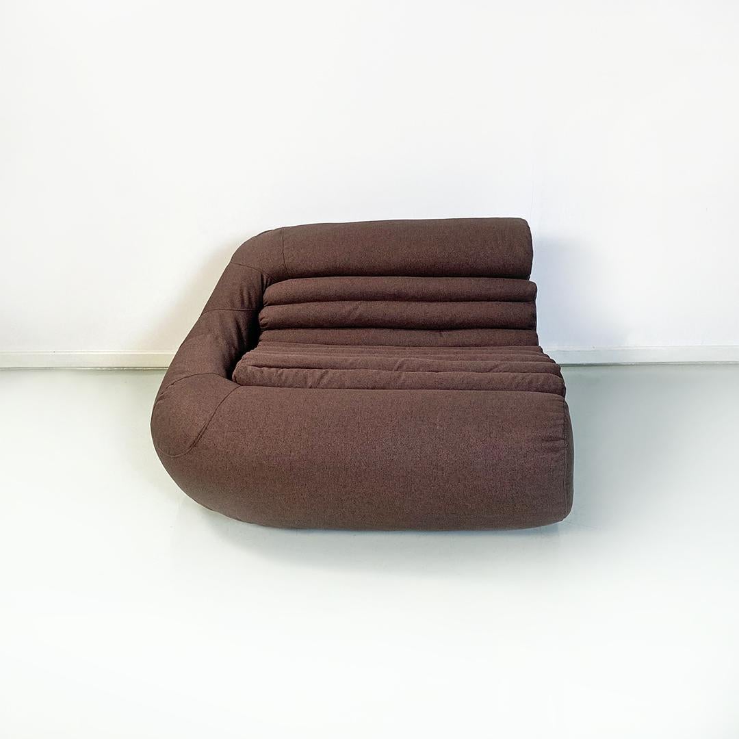 Canapé modulaire marron Carrera de style italien moderne par le groupe DDL pour BBB Bonacina, 1969 1