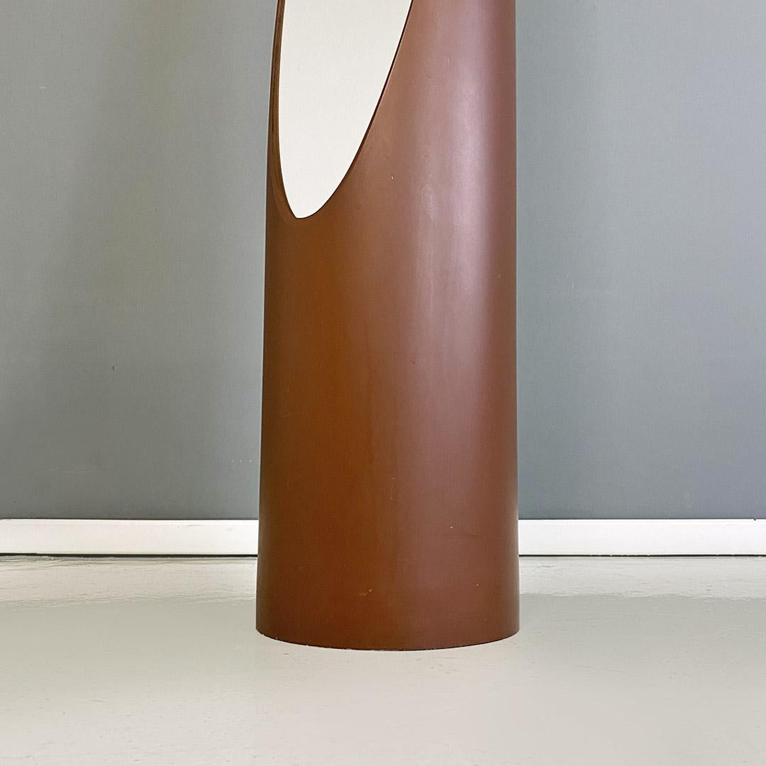 Italian Modern Brown Plastic Unghia or Lipstick Mirror by Rodolfo Bonetto, 1970s 4