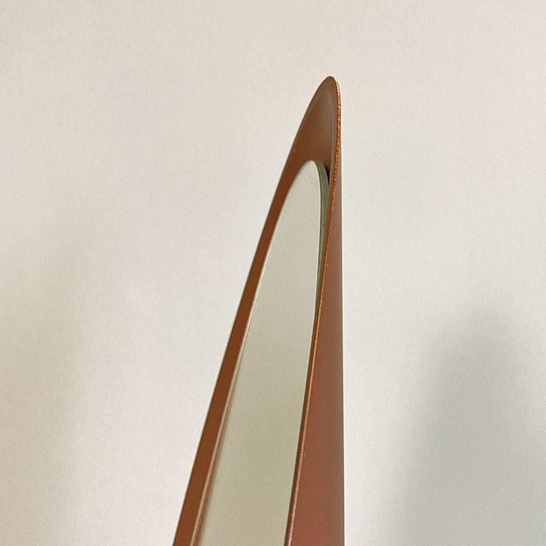 Italian Modern Brown Plastic Unghia or Lipstick Mirror by Rodolfo Bonetto, 1970s 2