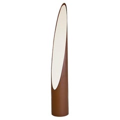 Italian Modern Brown Plastic Unghia or Lipstick Mirror by Rodolfo Bonetto, 1970s