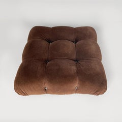 Italian modern brown velvet pouf Camaleonda by Mario Bellini for C&B, 1960s
