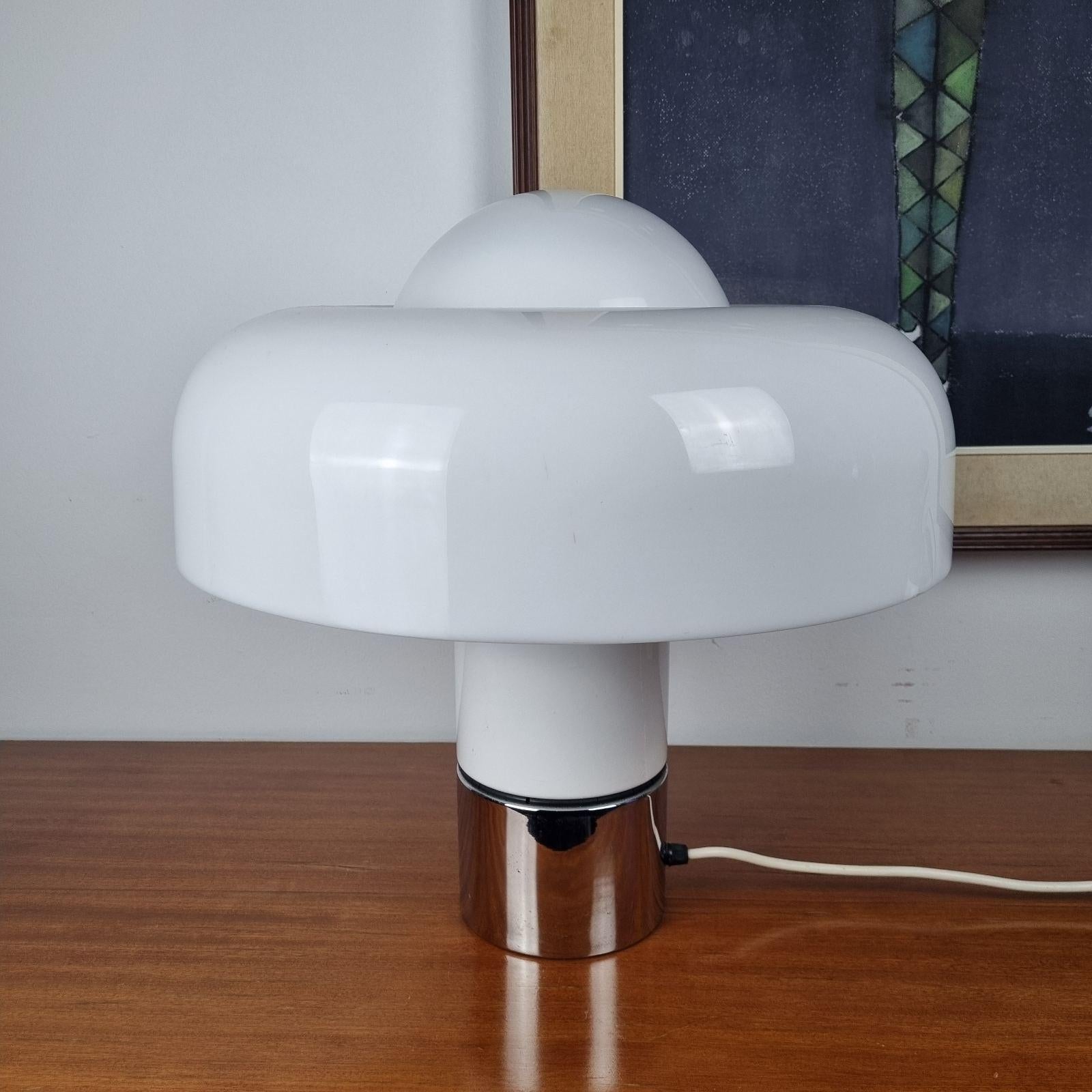 Mid-20th Century Italian Modern Brumbury Table Lamp by Luigi Massoni for Guzzini, Italy 70s For Sale