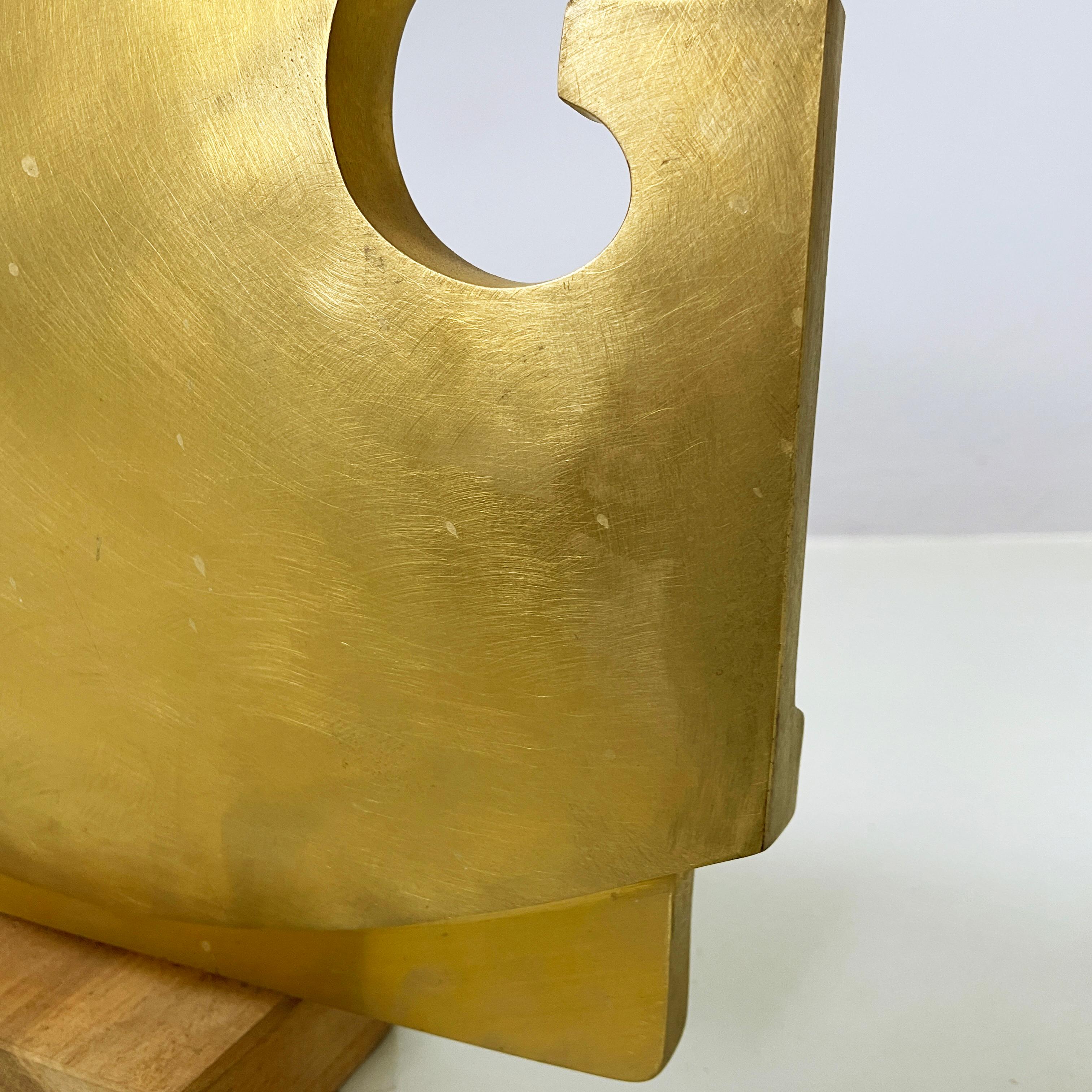 Italian modern brutalist Brass sculpture by Edmondo Cirillo, 1970s For Sale 7