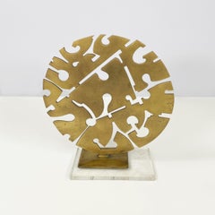 Italienische moderne brutalistische Skulptur aus Messing von Edmondo Cirillo, 1980