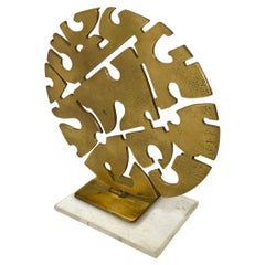 Italian modern Brutalist style Brass sculpture by Edmondo Cirillo, 1980