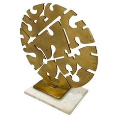 Scultura in ottone in stile Brutalista moderno italiano di Edmondo Cirillo, 1980