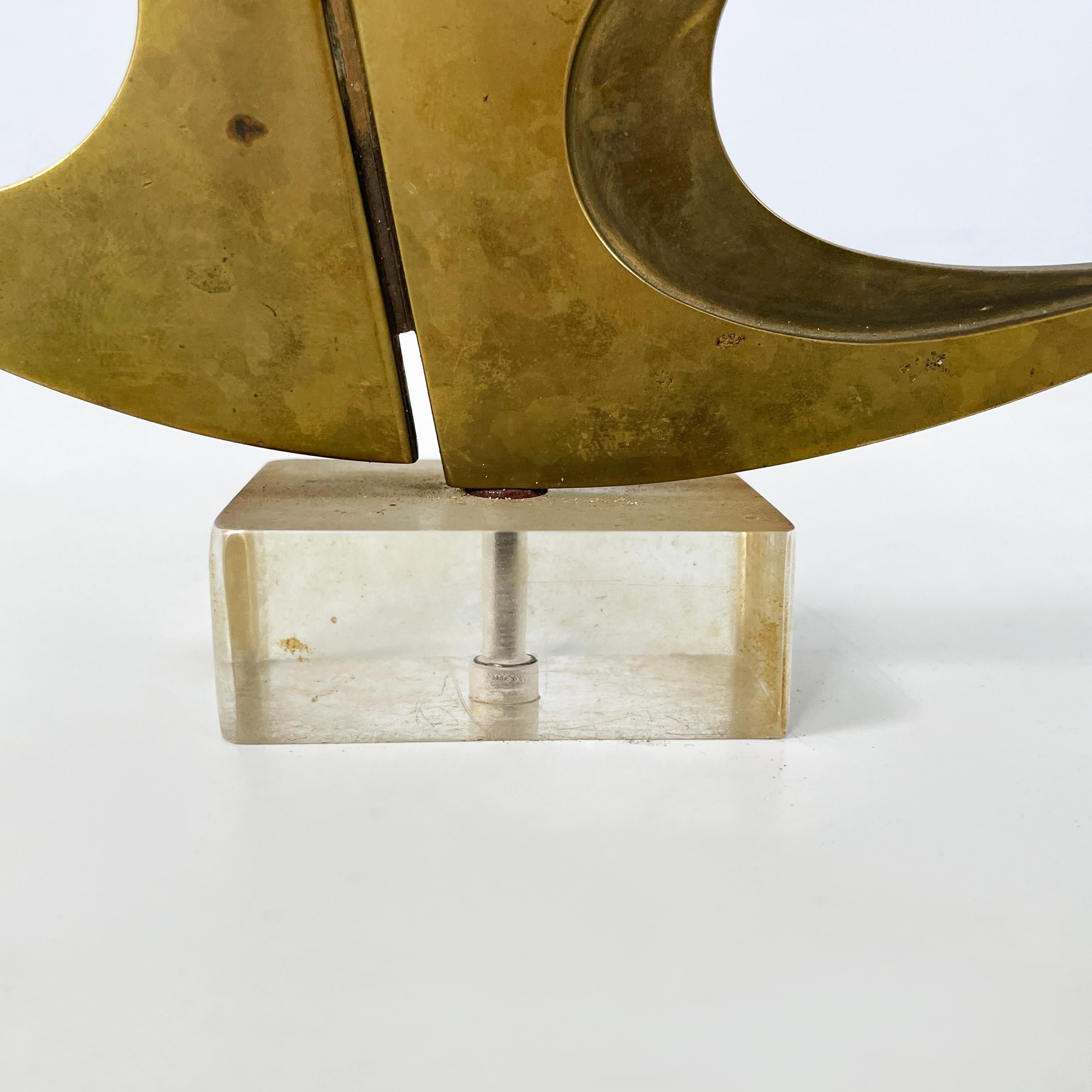 Italian modern Brutalist style Bronze sculpture by Edmondo Cirillo, 1970s For Sale 5
