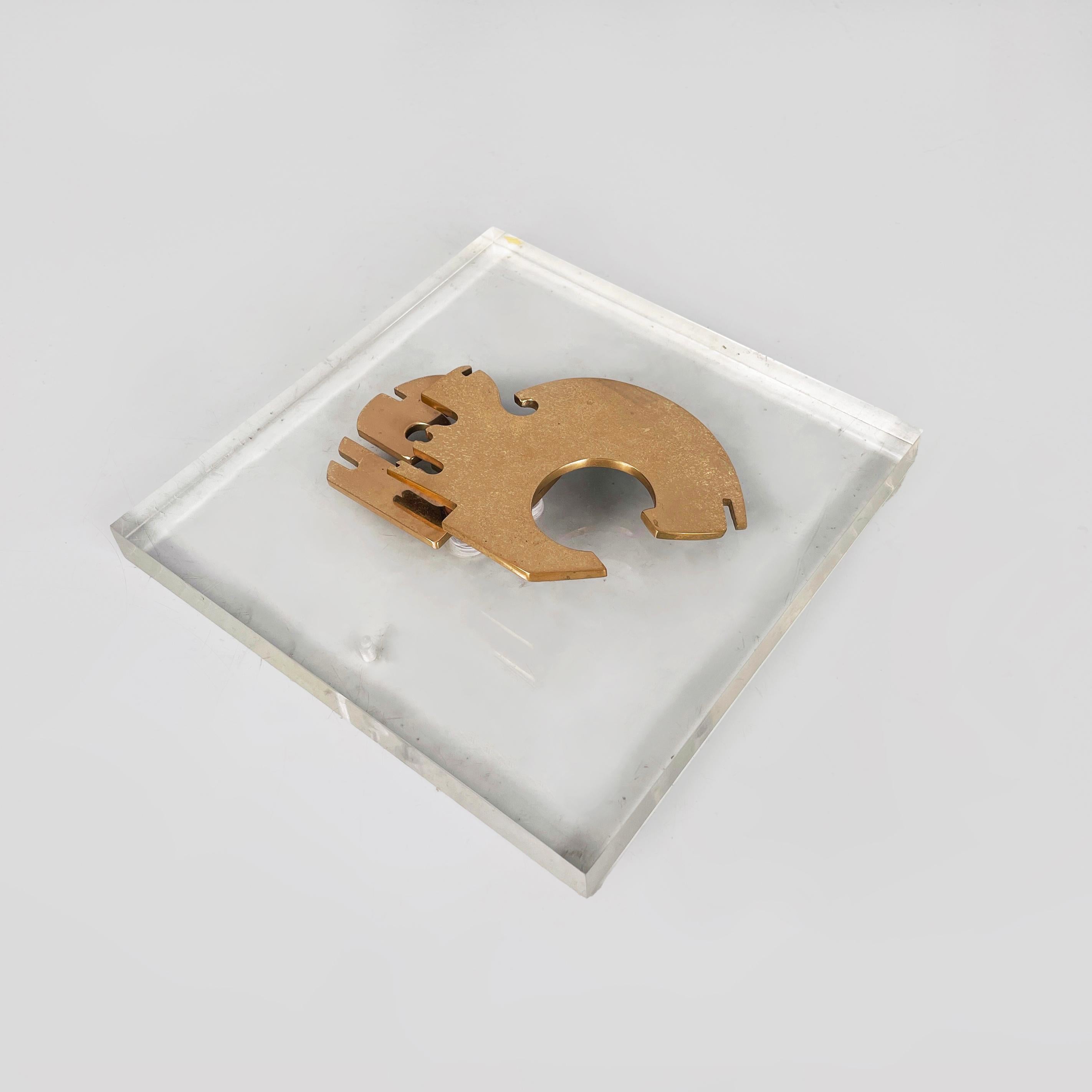 Modern Italian modern Brutalist style Bronze sculpture by Edmondo Cirillo, 1970s For Sale