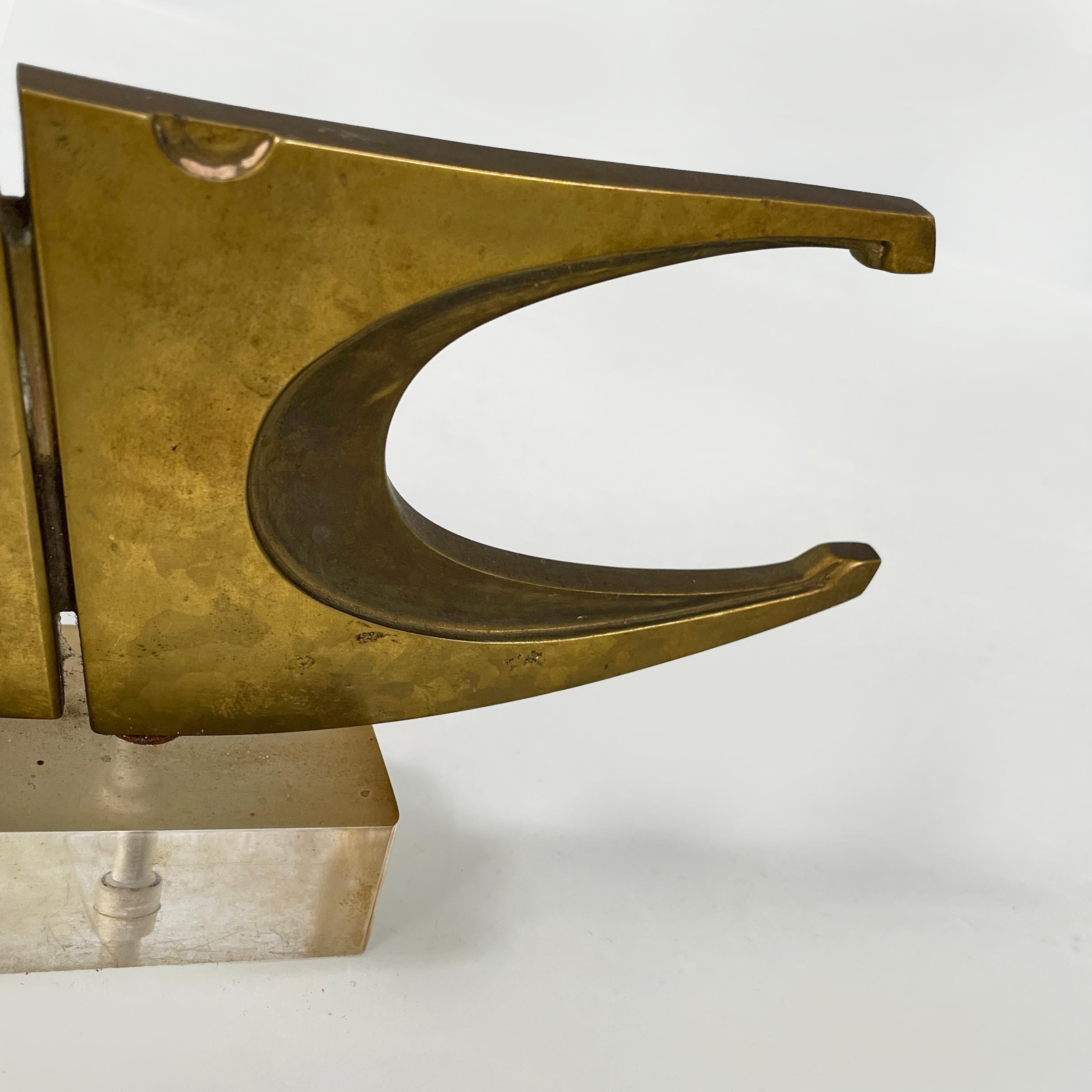 Italian modern Brutalist style Bronze sculpture by Edmondo Cirillo, 1970s For Sale 2