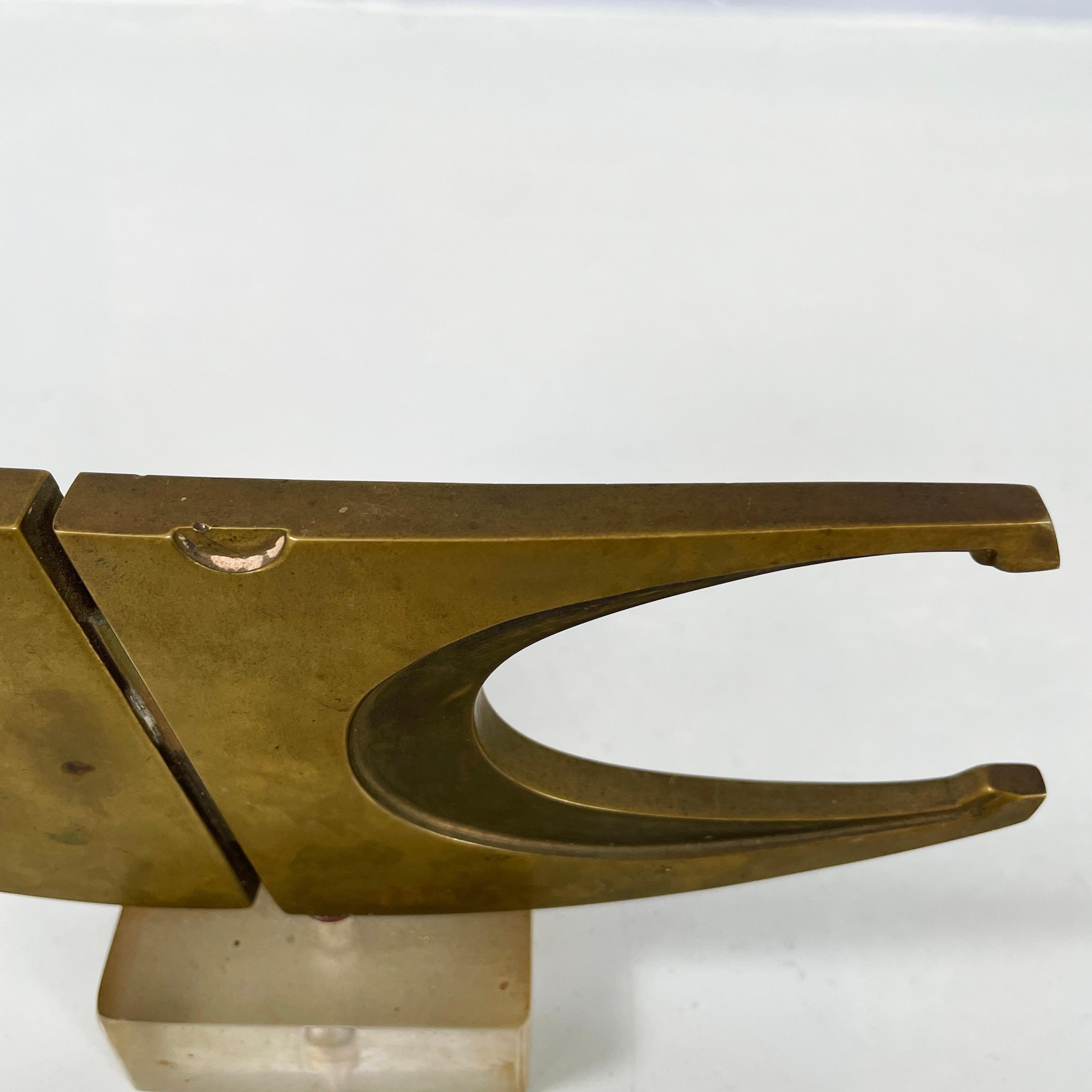 Italian modern Brutalist style Bronze sculpture by Edmondo Cirillo, 1970s For Sale 3