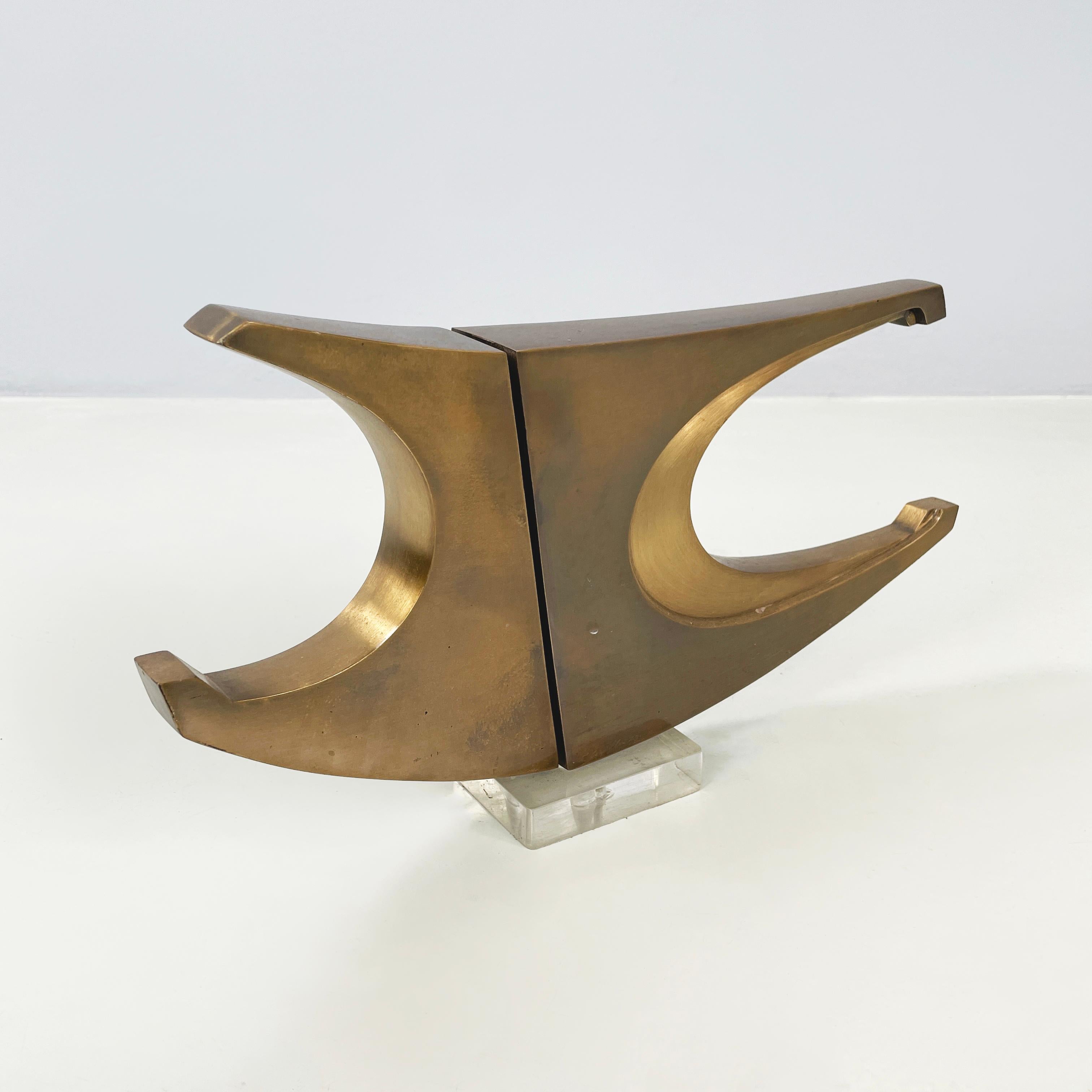 Moderne Sculpture italienne moderne brutaliste en bronze d'Edmondo Cirillo, 1972 en vente