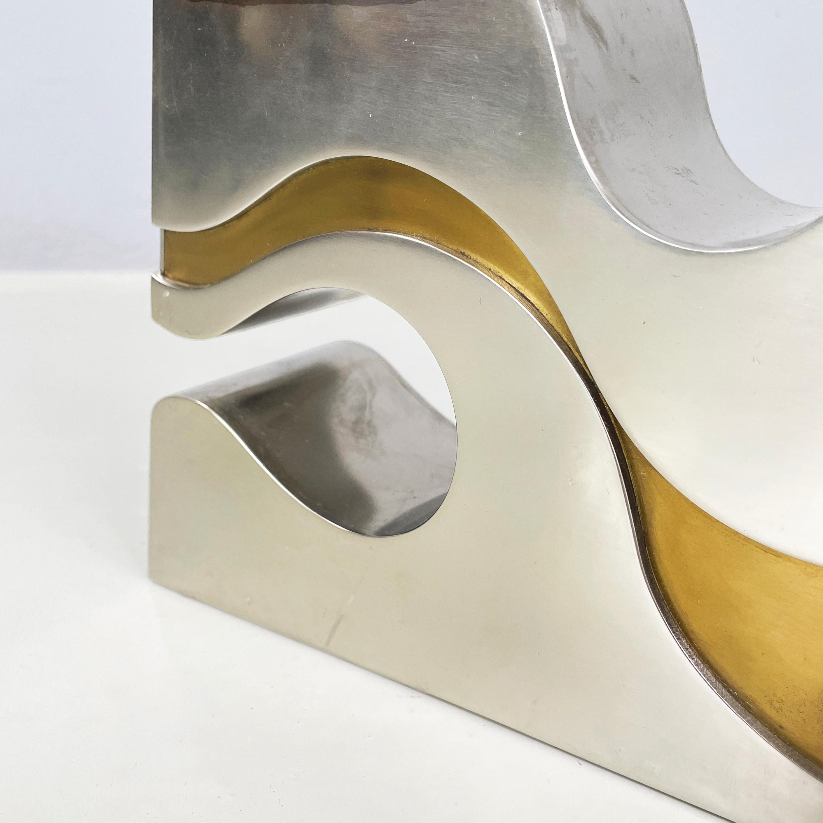 Sculpture italienne moderne brutaliste en métal doré Edmondo Cirillo 1972 en vente 4