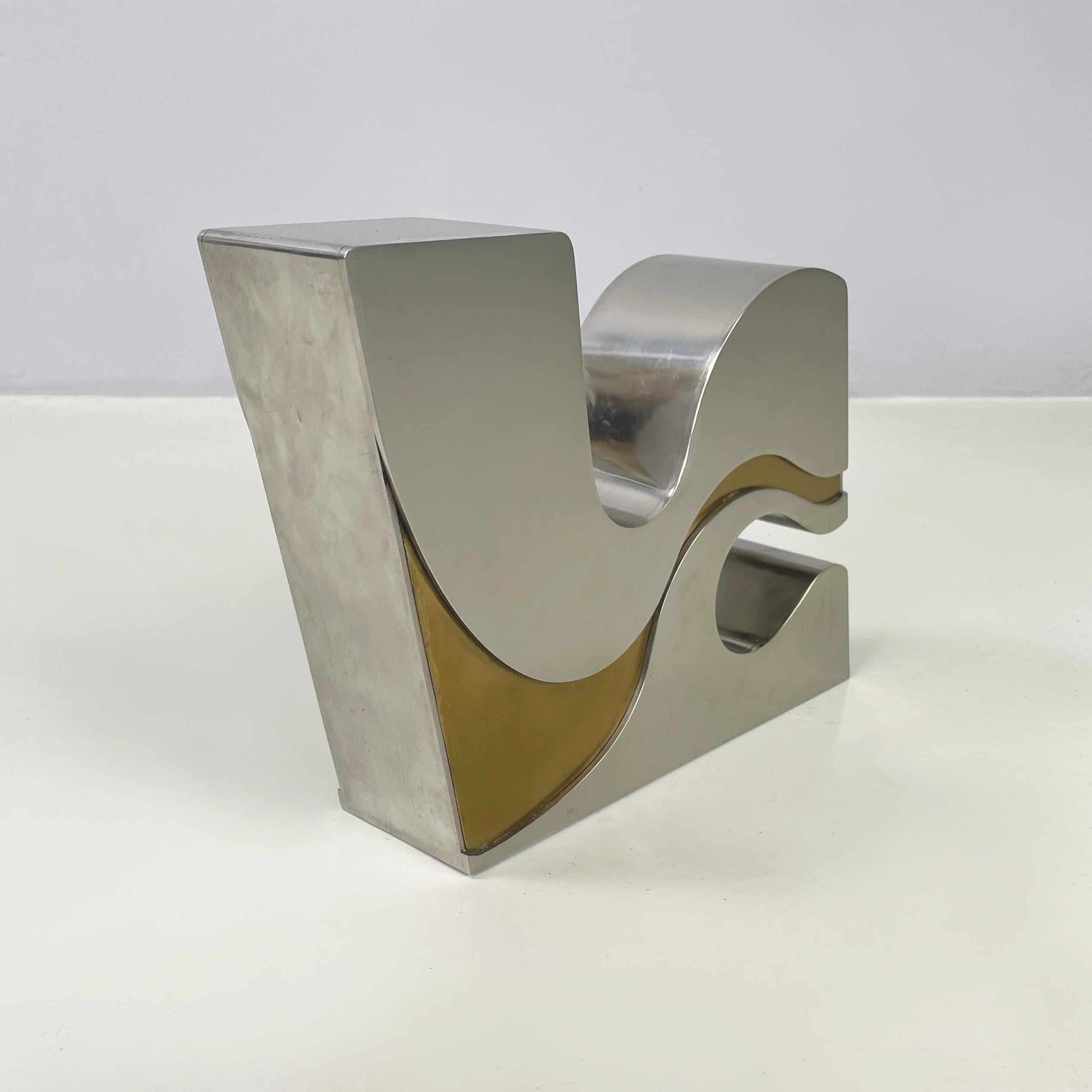 Moderne Sculpture italienne moderne brutaliste en métal doré Edmondo Cirillo 1972 en vente