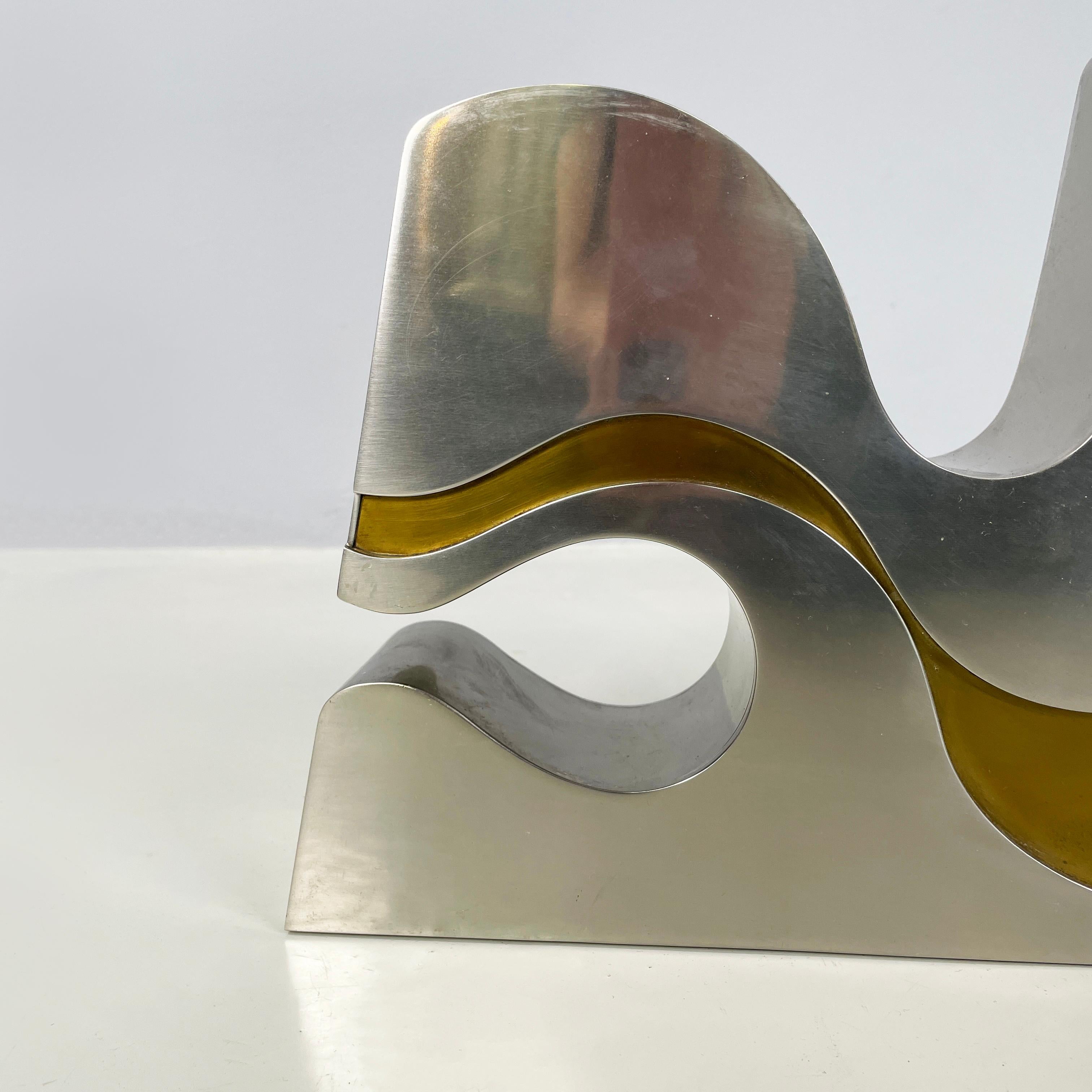 Sculpture italienne moderne brutaliste en métal doré Edmondo Cirillo 1972 en vente 1