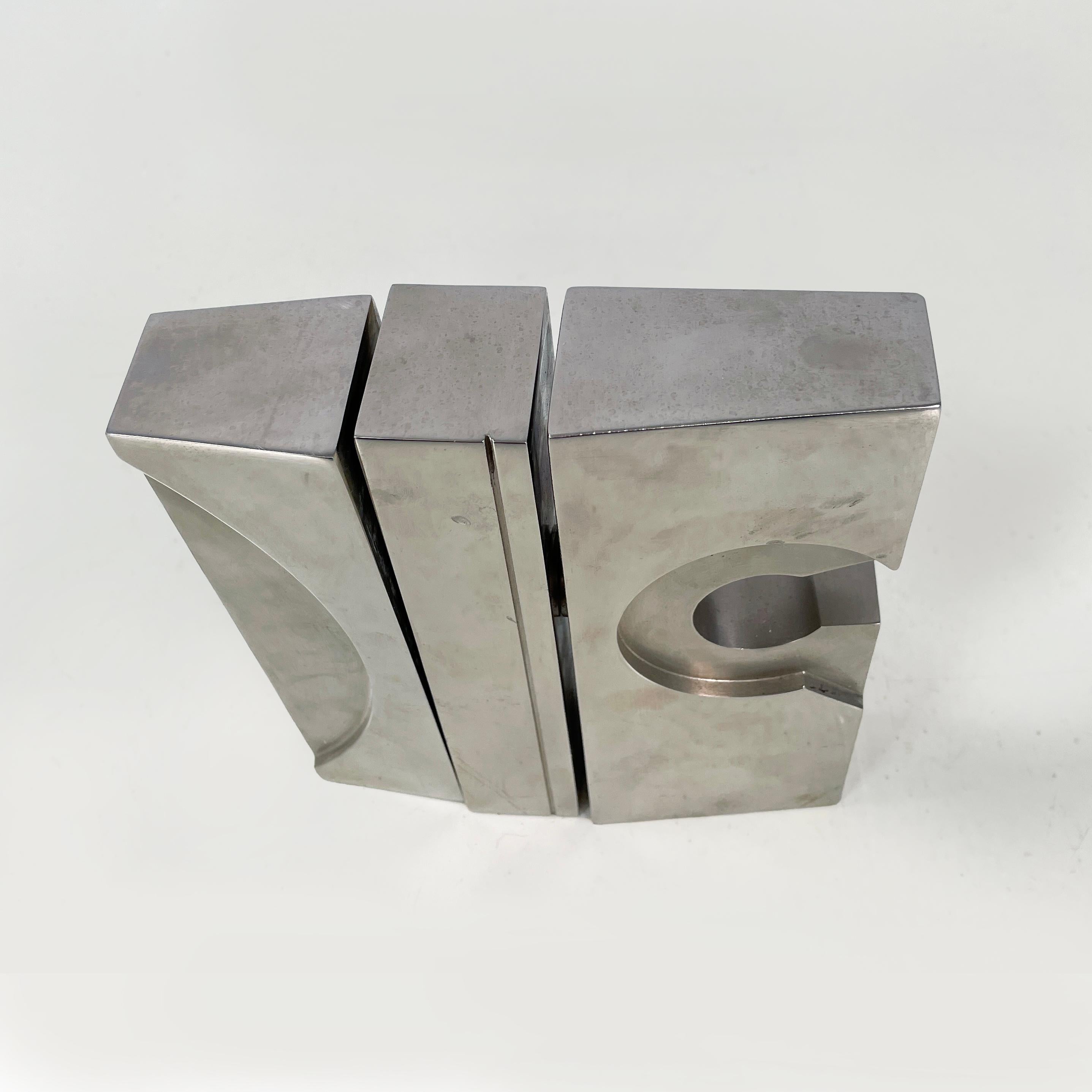 Escultura de metal de estilo Brutalista moderno italiano de Edmondo Cirillo, 1976 finales del siglo XX en venta