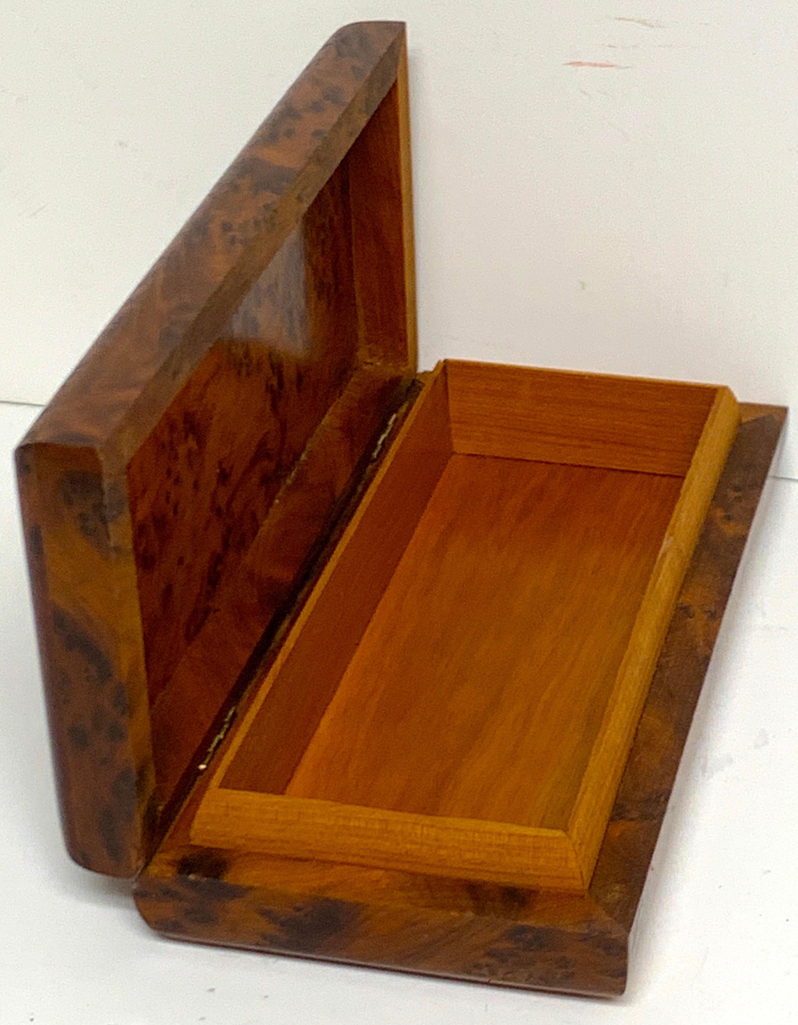 Elm Italian Modern Burl Table Box