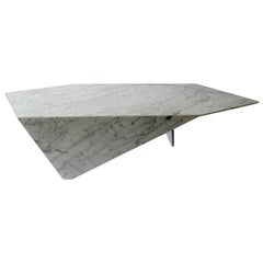 Italian Modern Carrara Marble Coffee Table, Minotti