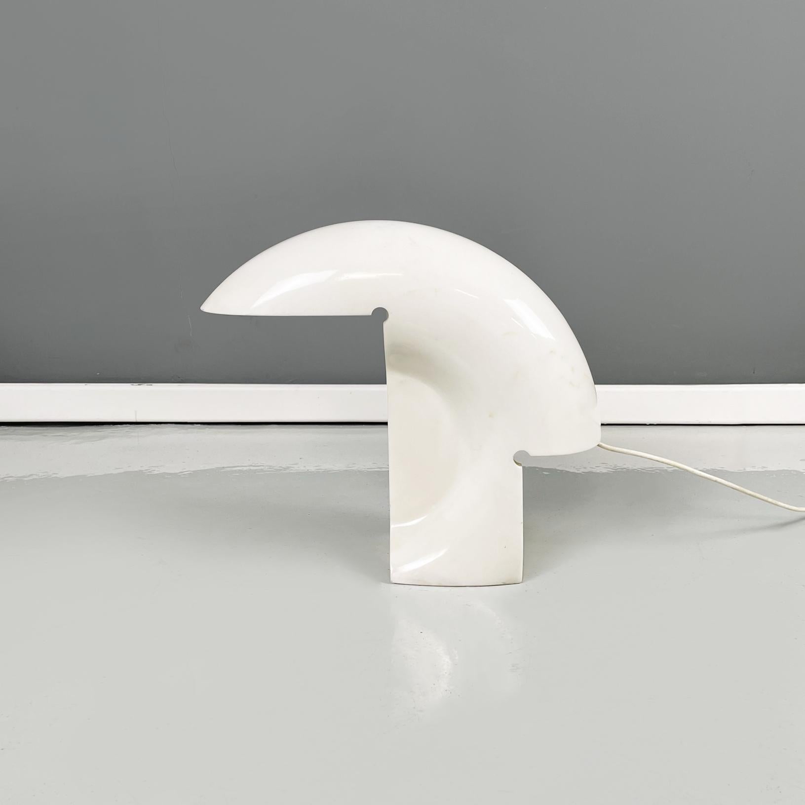 Italian Modern Carrara Marble Table Lamp Biagio by Tobia Scarpa for Flos, 1970s In Good Condition For Sale In MIlano, IT