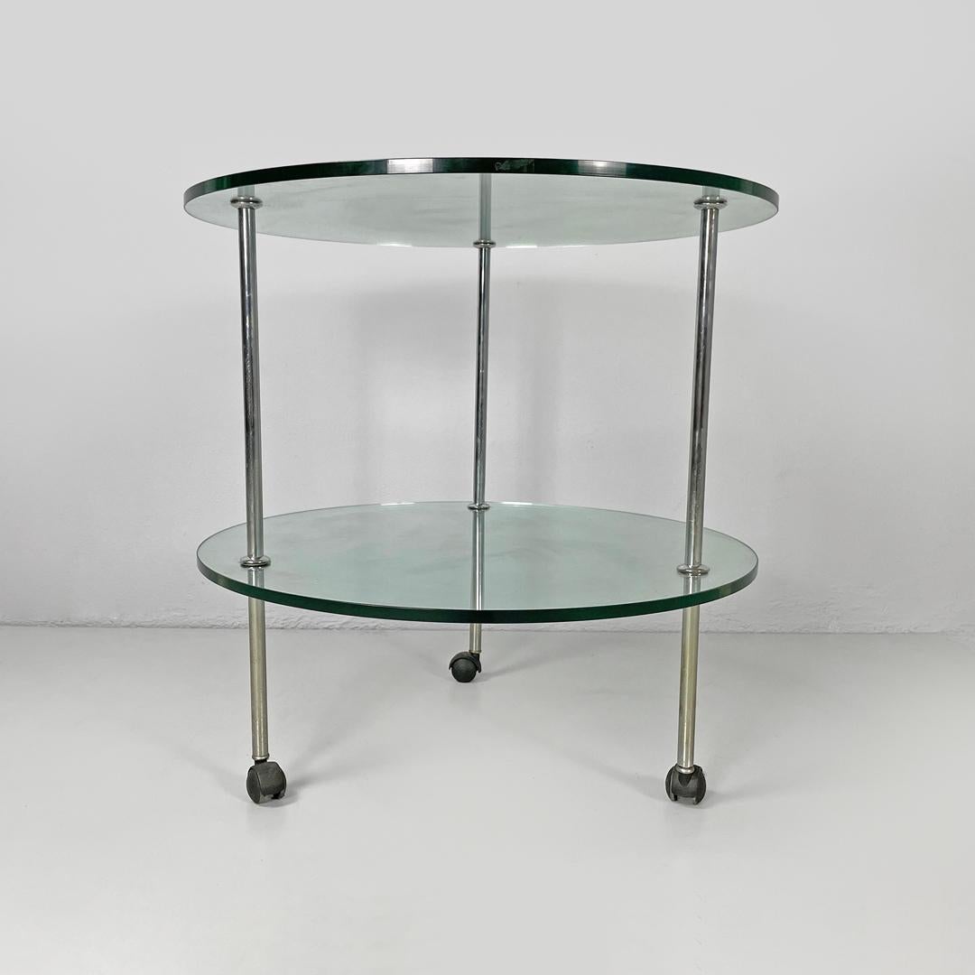 Italienische moderne Wagen T6 transparentem Glas Tops Luigi Caccia Domini Azucena, 1970er Jahre (Moderne) im Angebot