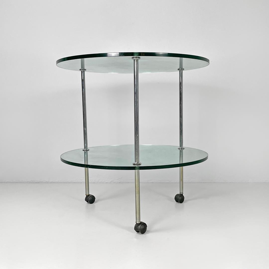 Italienische moderne Wagen T6 transparentem Glas Tops Luigi Caccia Domini Azucena, 1970er Jahre (Ende des 20. Jahrhunderts) im Angebot