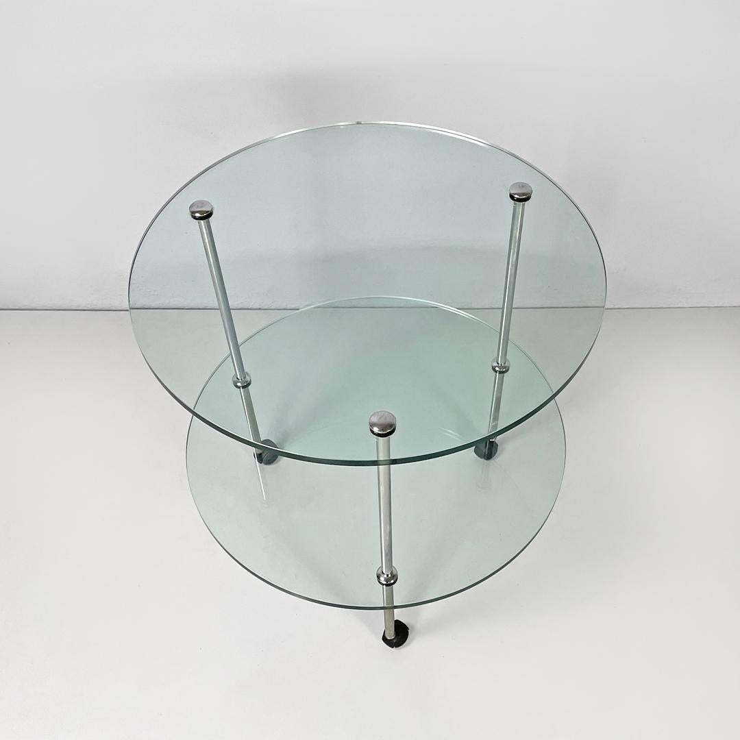 Italienische moderne Wagen T6 transparentem Glas Tops Luigi Caccia Domini Azucena, 1970er Jahre im Angebot 1
