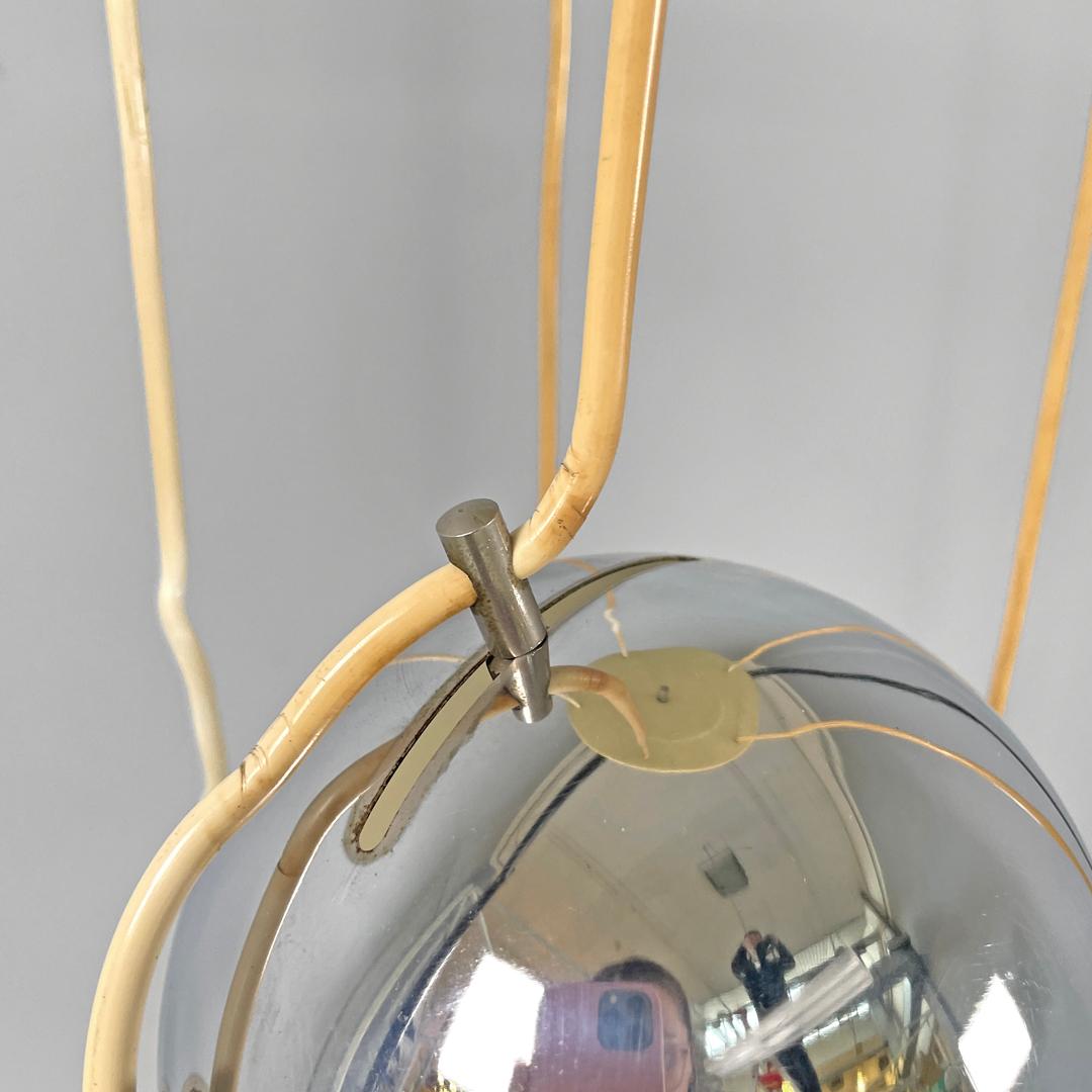 Italian modern cascade chandelier with chromed metal spheres, 1970s For Sale 8