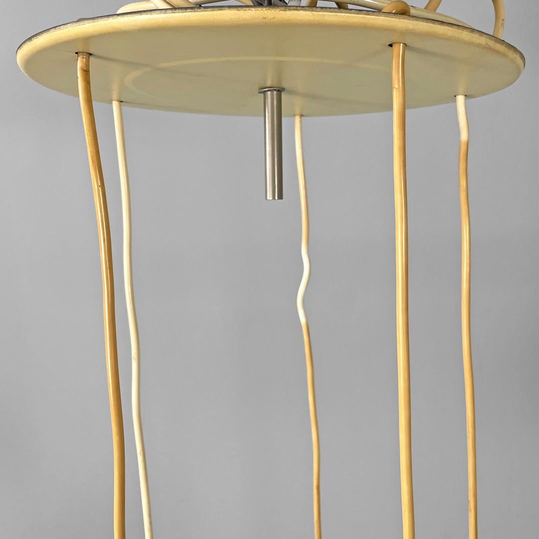 Italian modern cascade chandelier with chromed metal spheres, 1970s For Sale 2